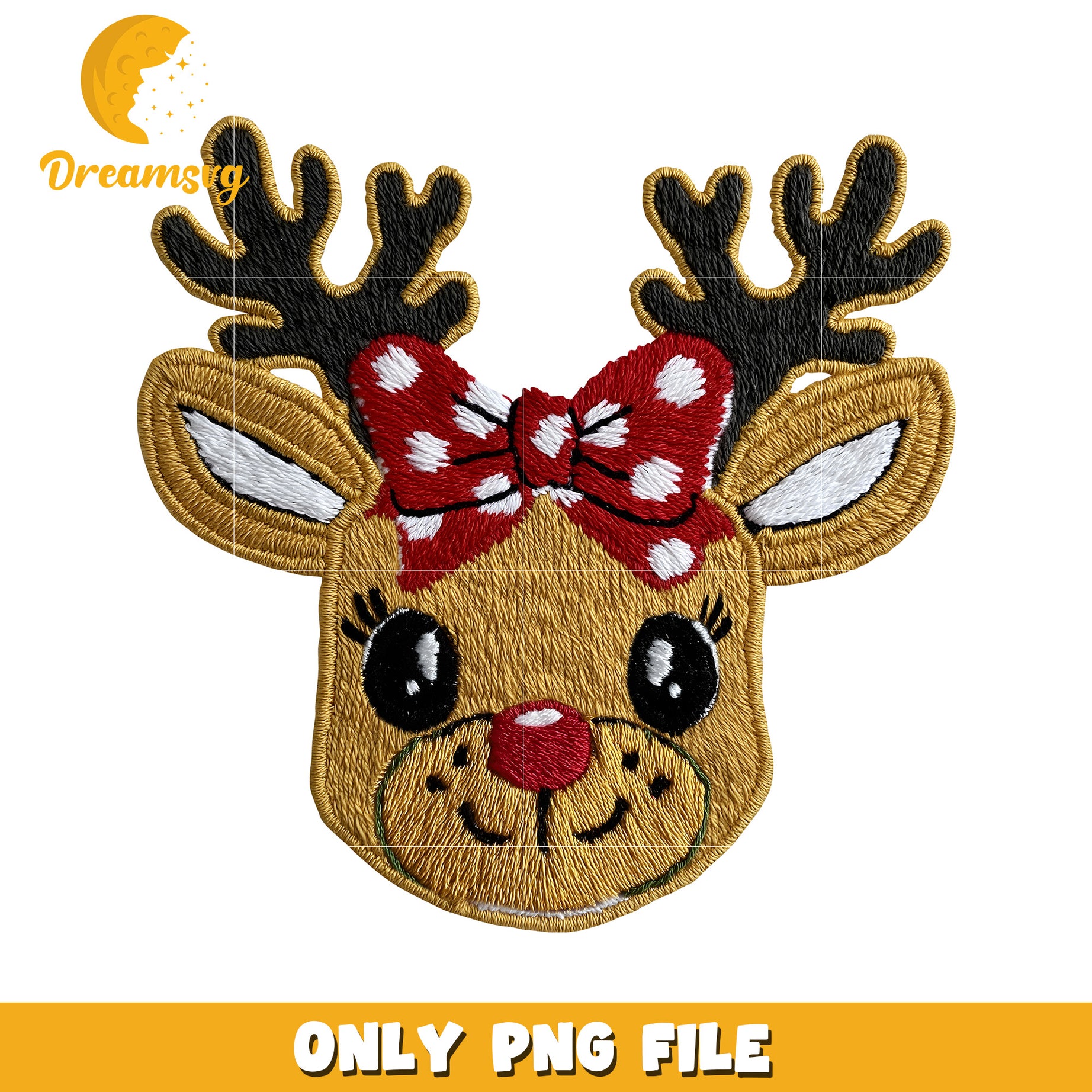 Female reindeer png, christmas cookies​​​ png, yarn art png