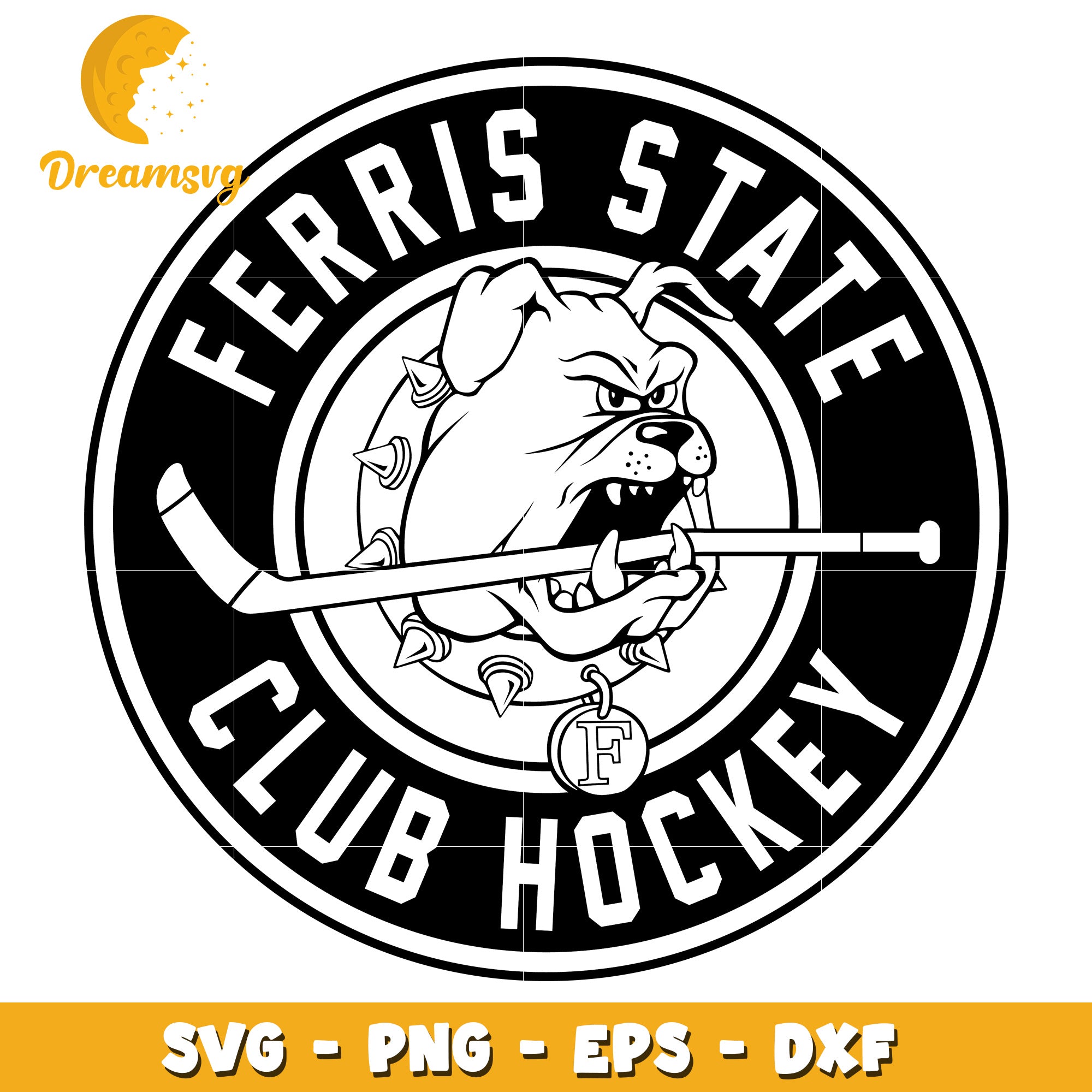 Ferris State Bulldogs Hockey SVG PNG EPS DXF