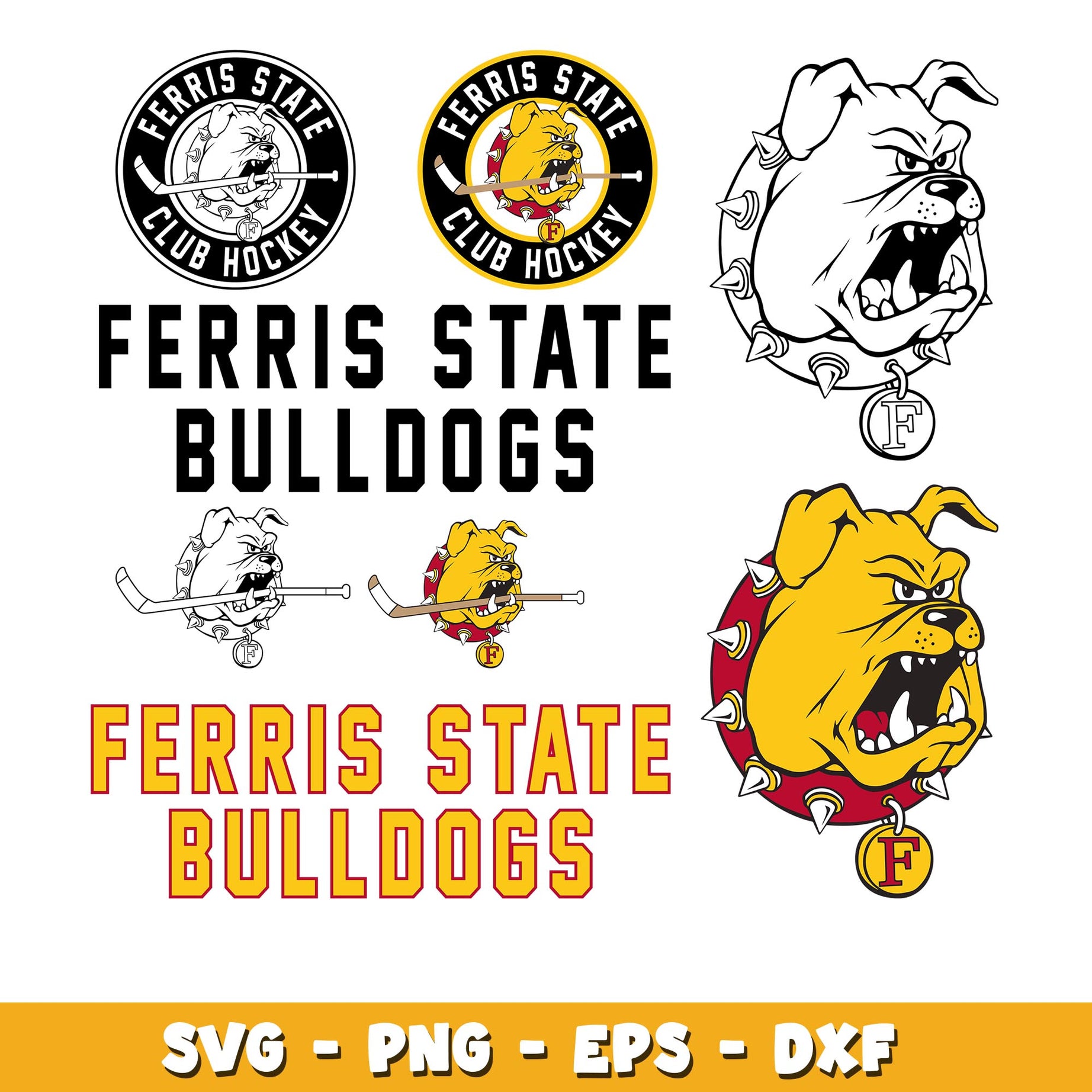 Ferris State Bulldogs Bundle svg, Ferris State Bulldogs logo svg, ncaa svg 