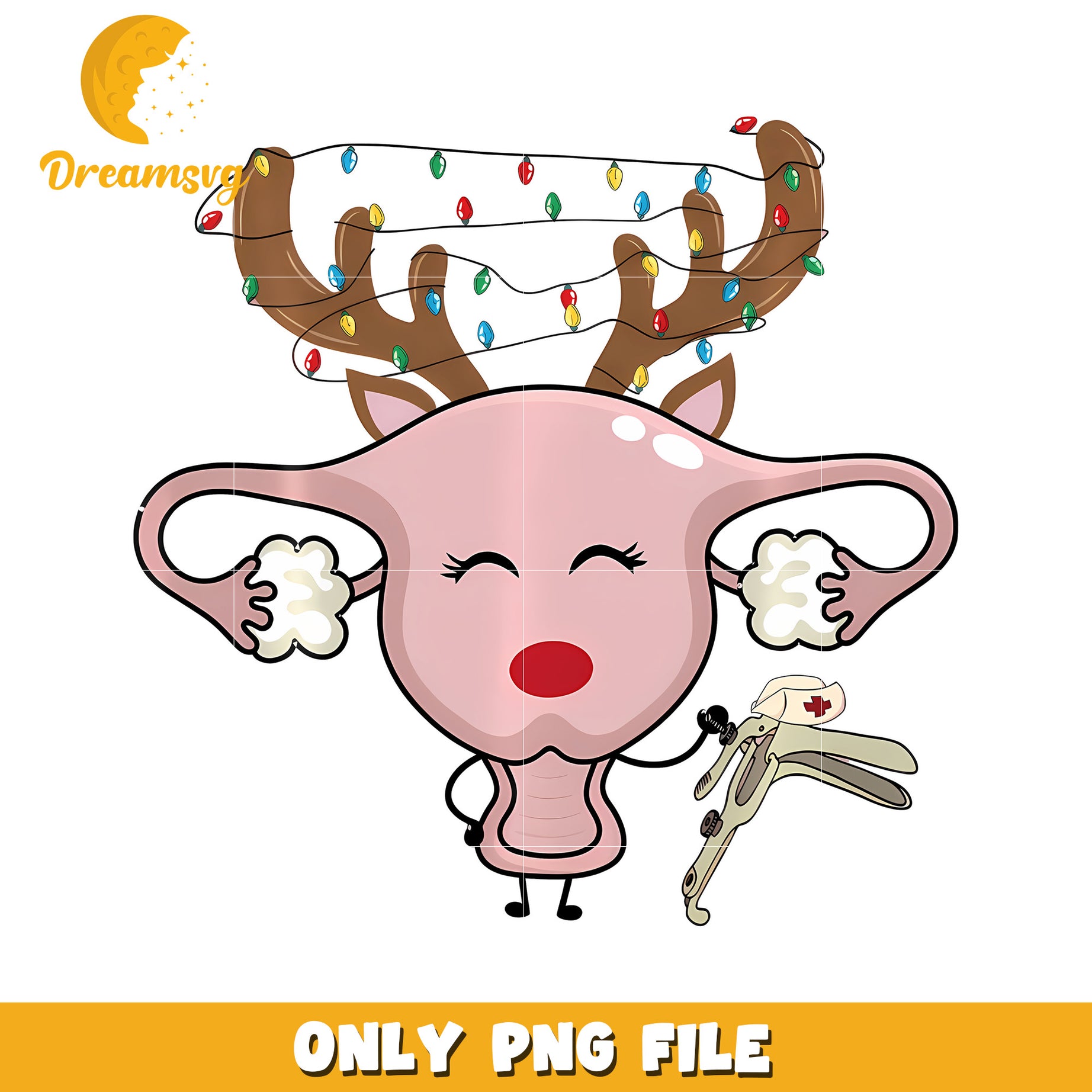 Festive Reindeer Speculum Christmas Light png, memes png, meme image png
