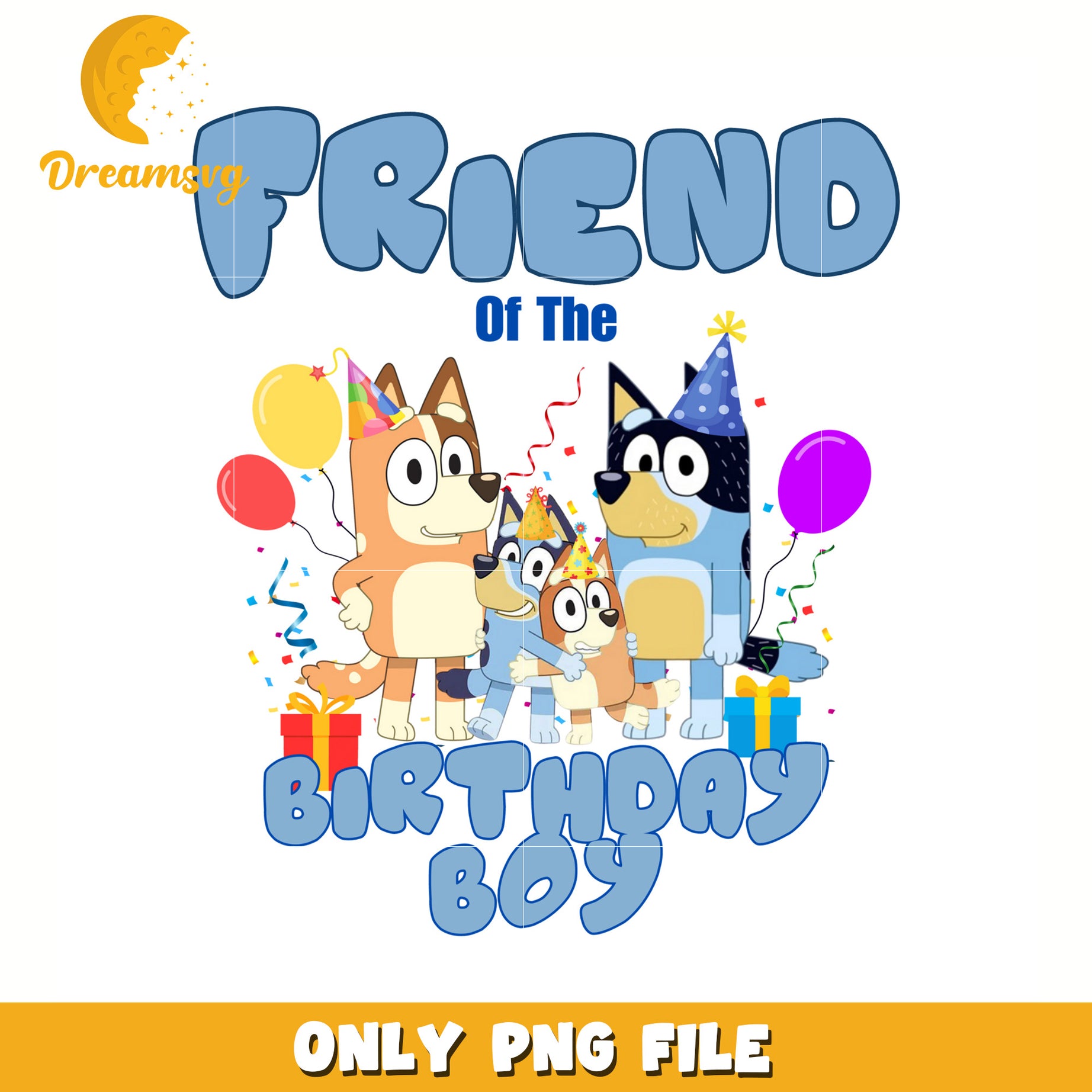 Fiend of the birthday boy png, bluey png, bluey toys png