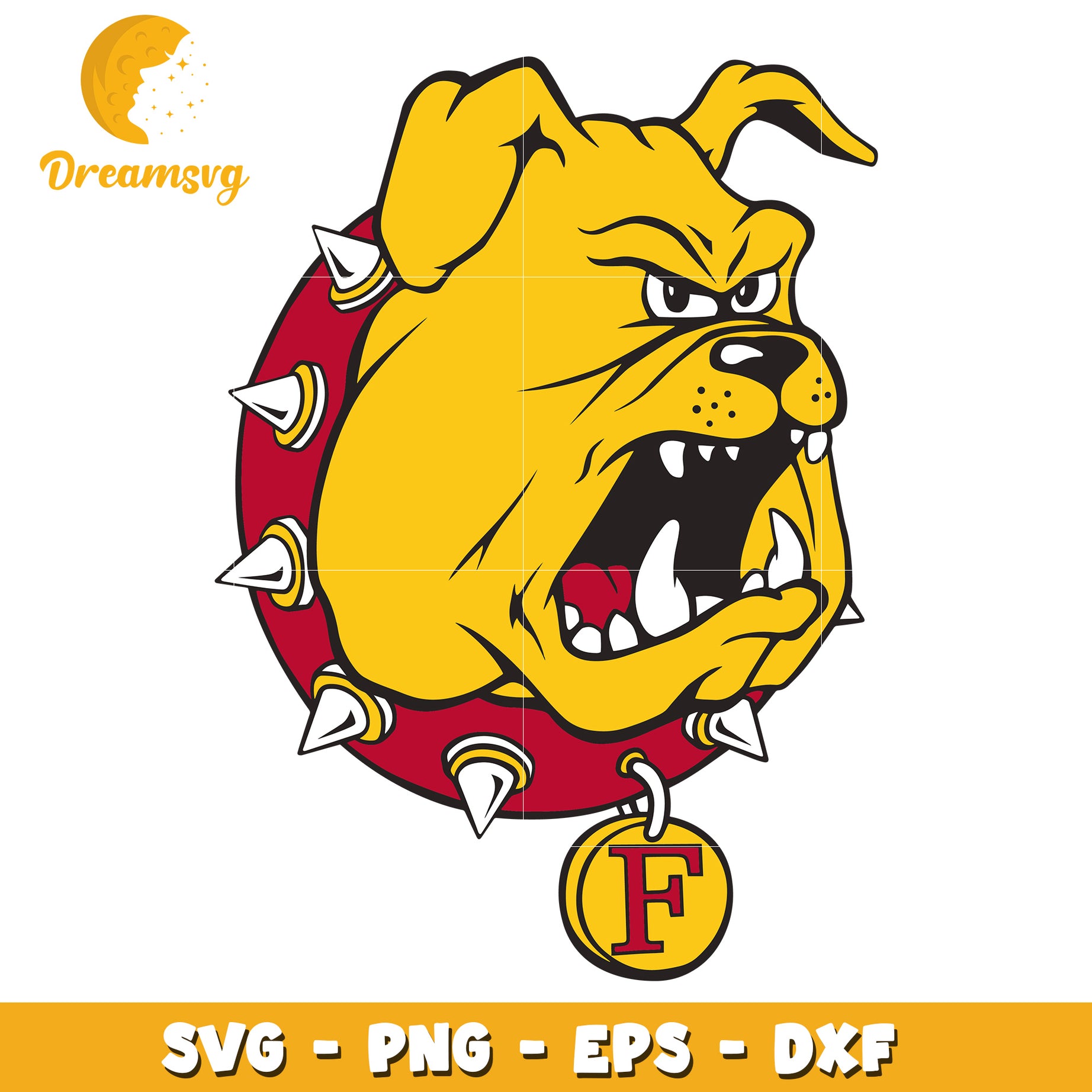 Fierce Bulldog Mascot SVG PNG EPS DXF