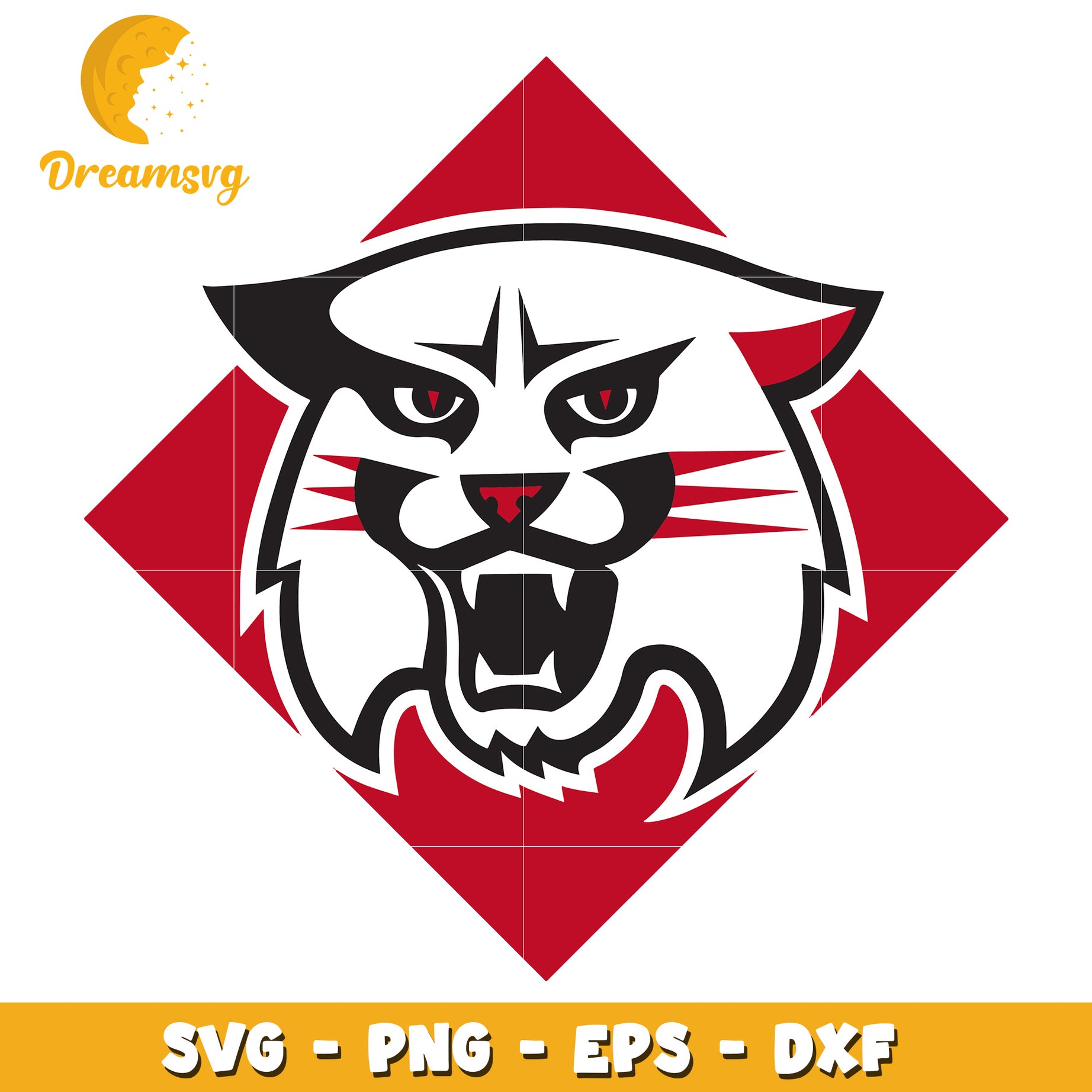 Fierce Panther Logo Design SVG for Sports Teams and Apparel