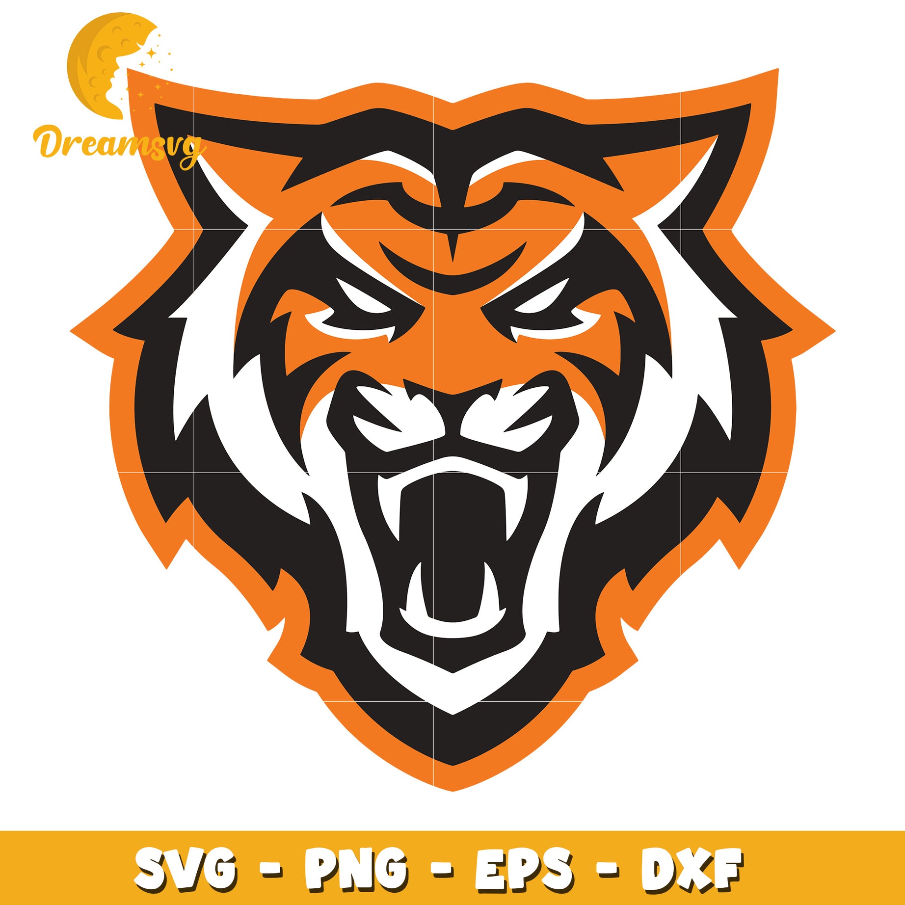 Fierce Tiger Head SVG Design for Print and Digital Projects