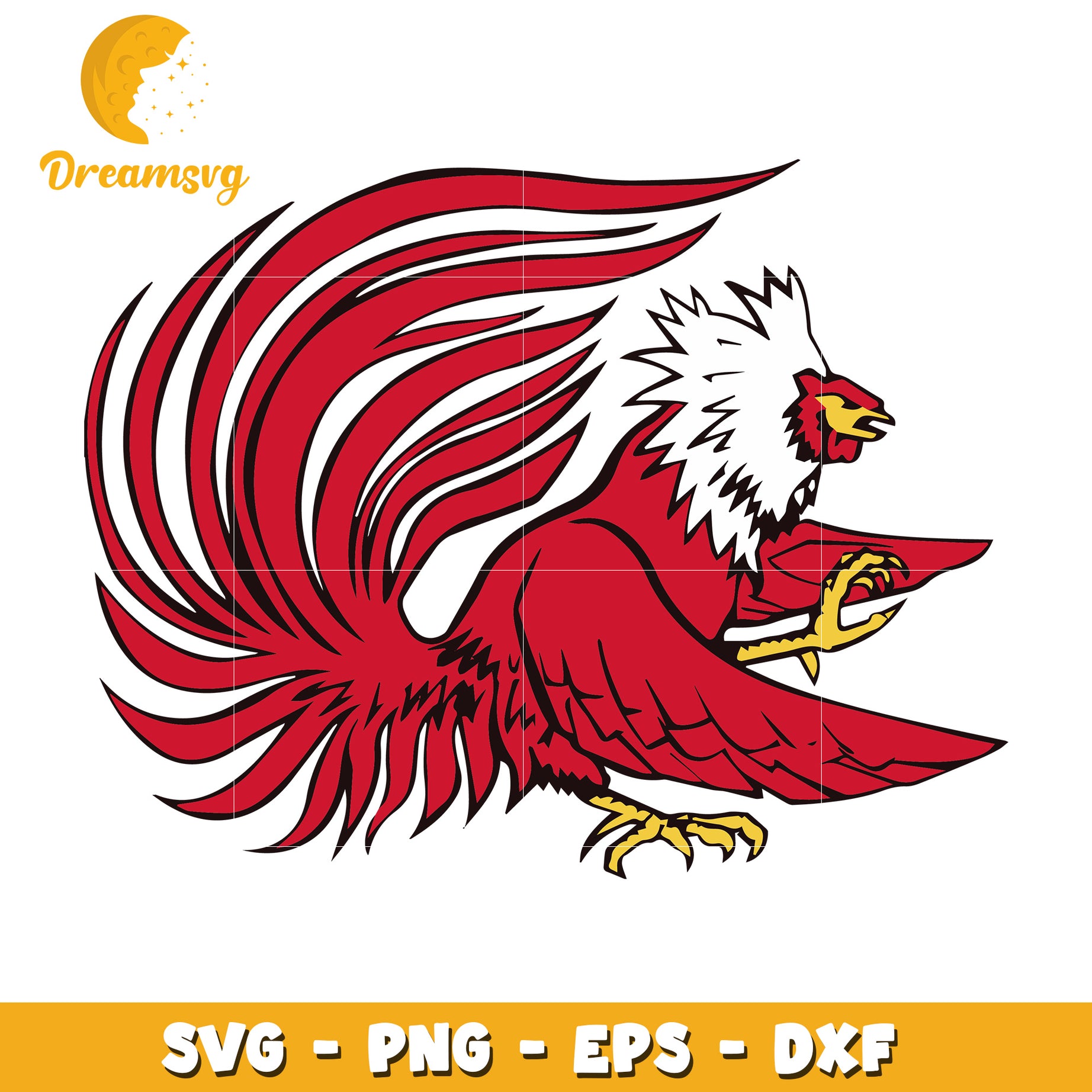 Fiery Rooster SVG PNG EPS DXF Cut File