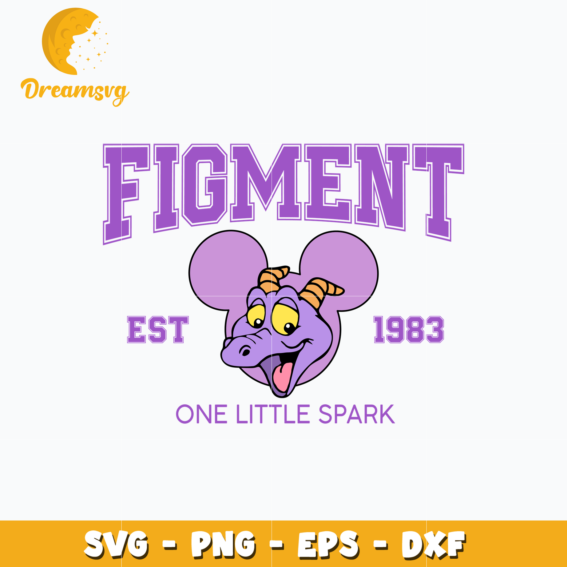 Mickey head figment est 1983 svg