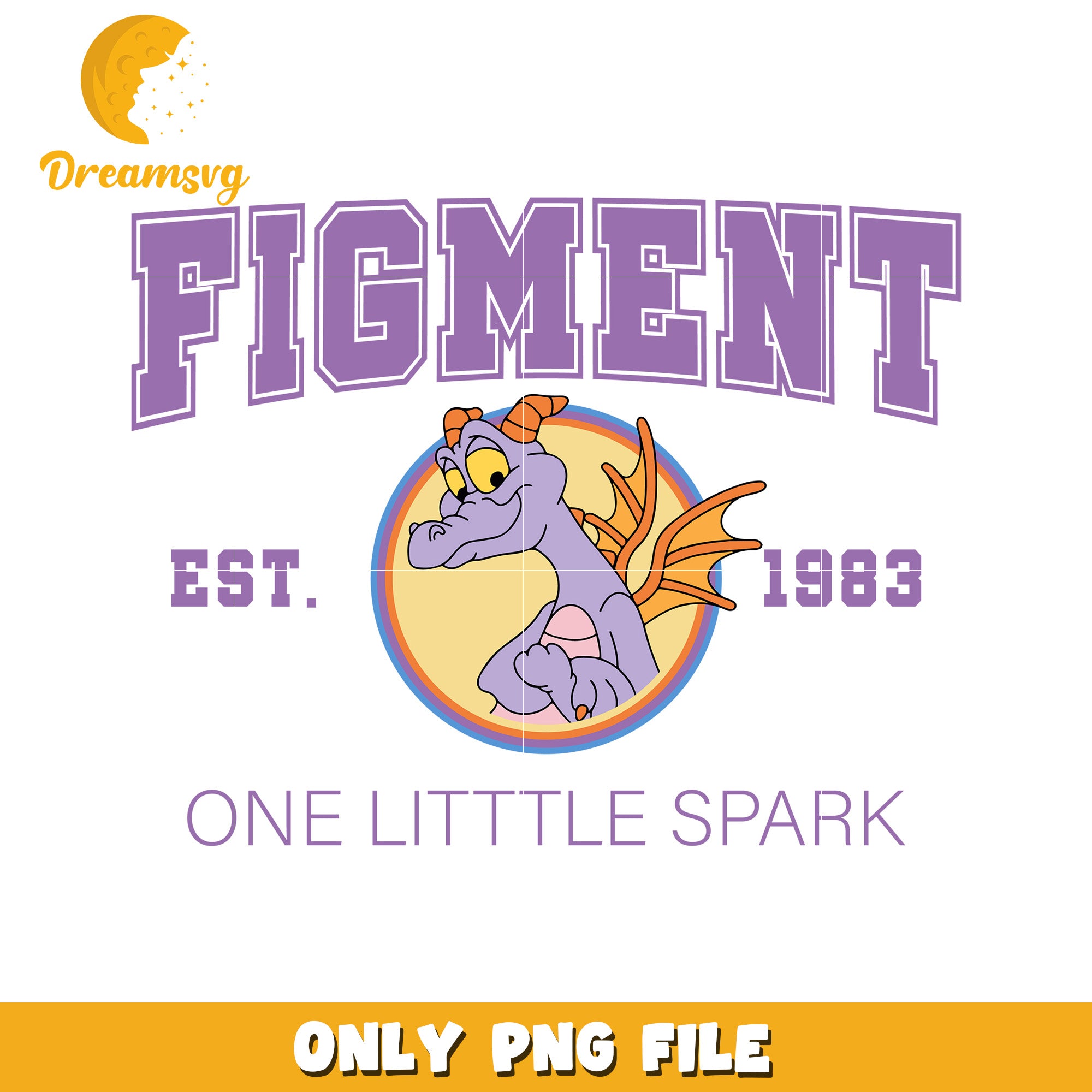 Figment Dragon PNG Art One Little Spark Design 1983