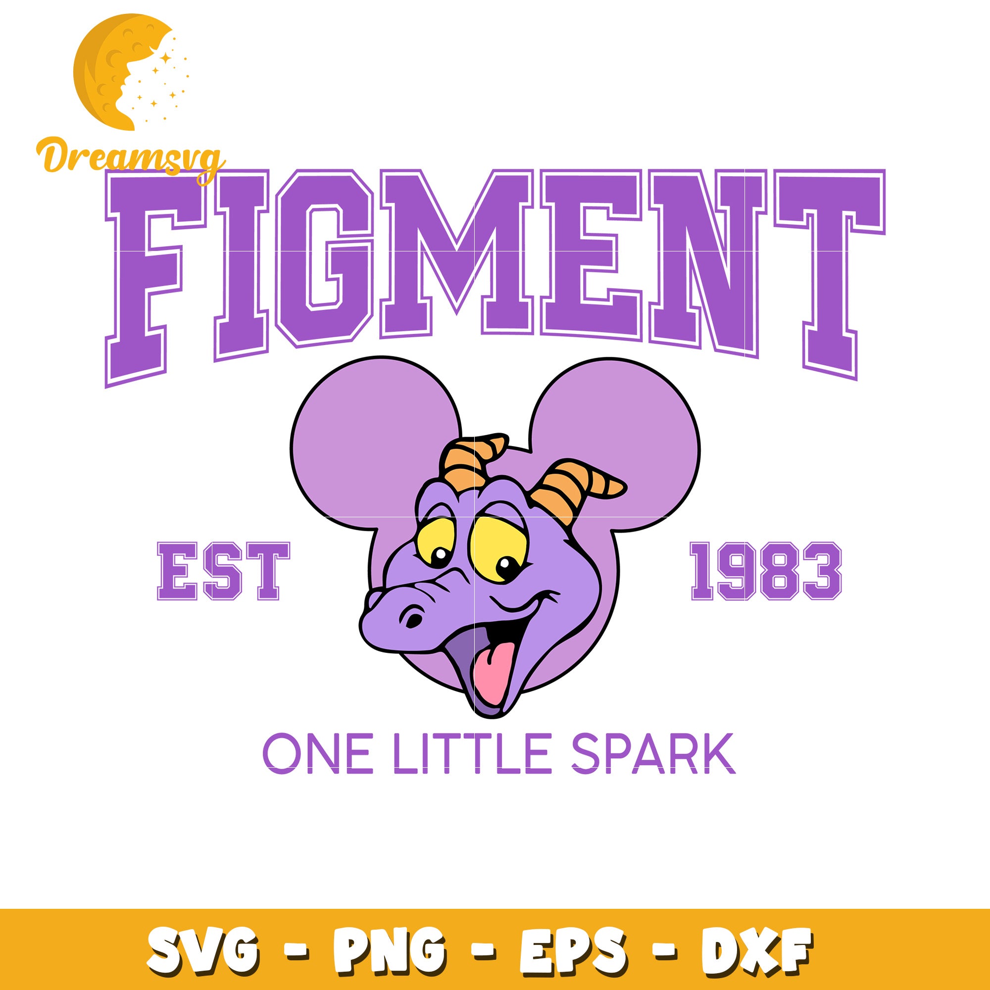 Figment SVG Cut File Disney Dragon Design