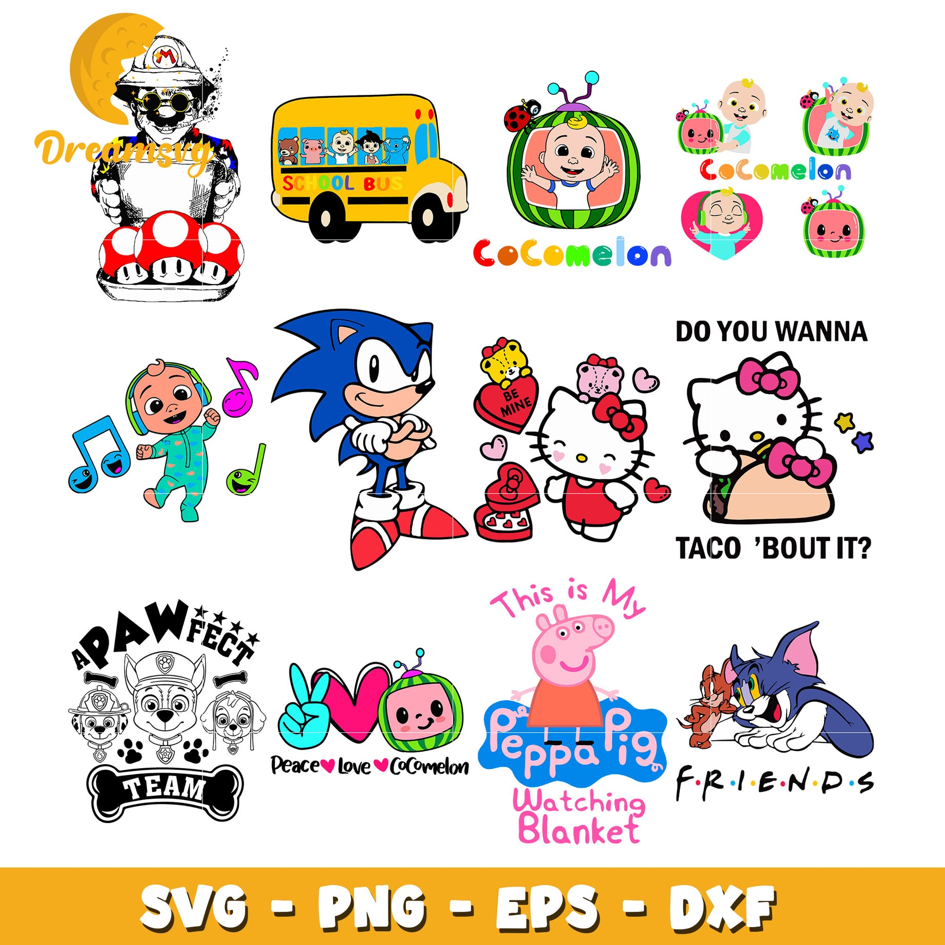 This is my Peppa pig bundle svg, a pawfect team svg, cartoon svg