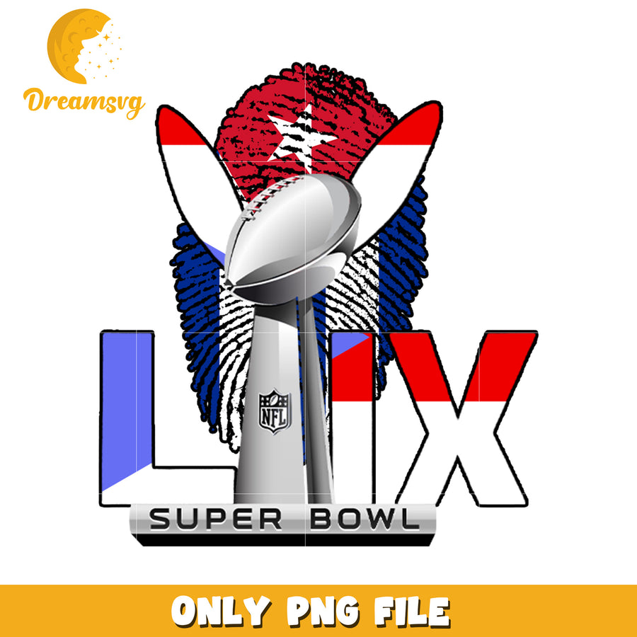 Fingerprint lix png, latin pop png, super bowl lix png
