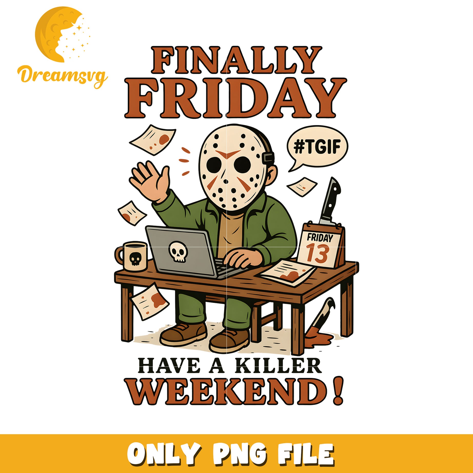 Finnaly friday png, halloween times png, spirit halloween png
