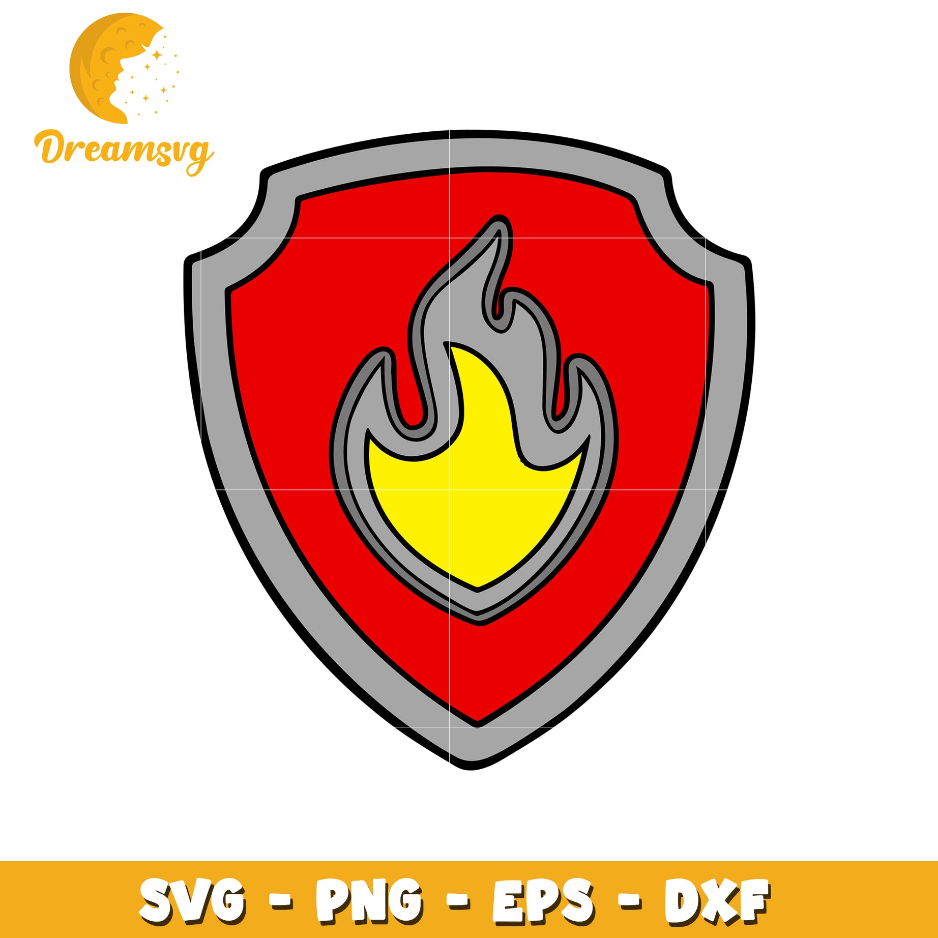 Fire Paw Patrol Shield SVG PNG EPS DXF