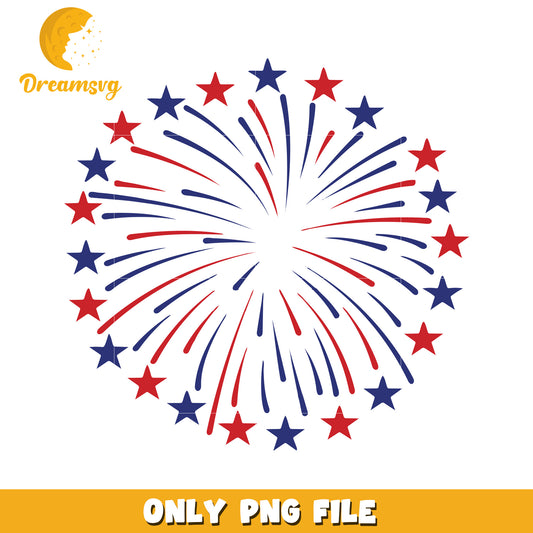 Fireworks american 4th of july design png, independence day png, american holiday png