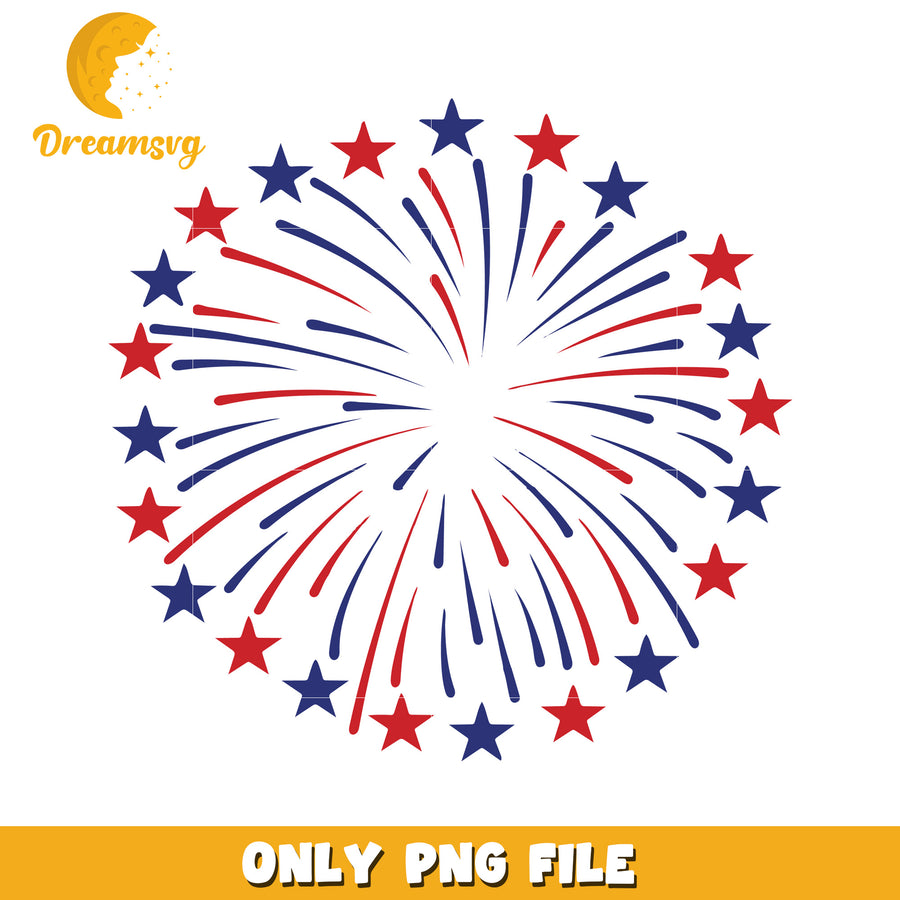 Fireworks american 4th of july design png, independence day png, american holiday png