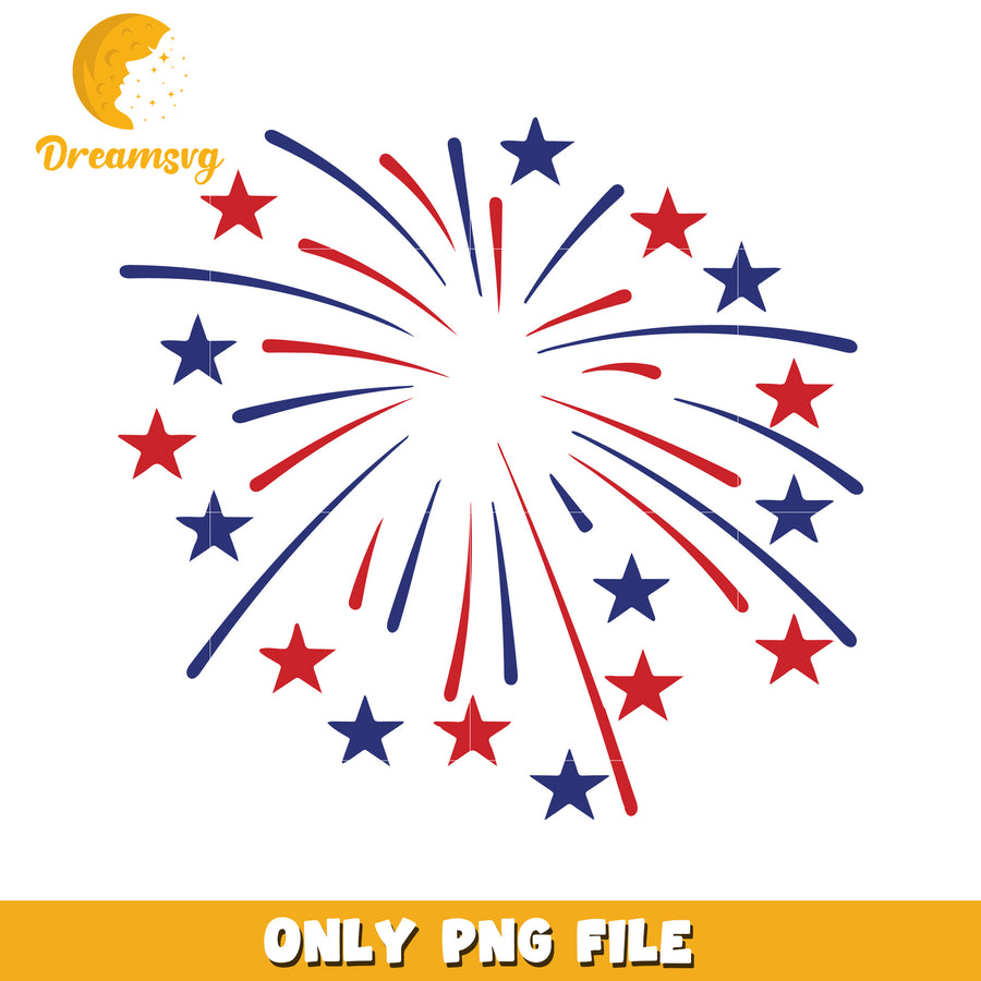 Fireworks american 4th of july png, independence day png, american holiday png