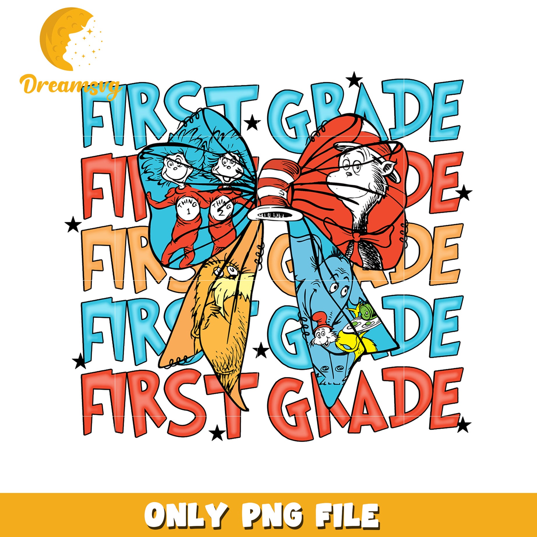 First Grade Bow PNG Sublimation
