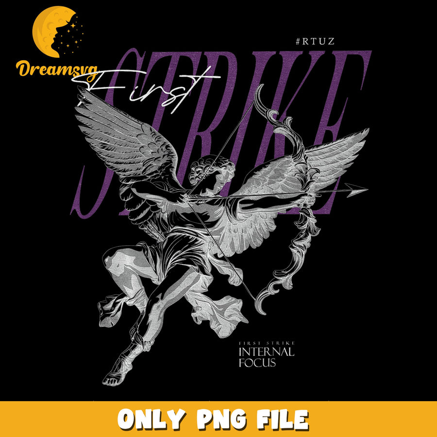 First Strike Internal Focus Angel Archer PNG, Cupid Wings, Streetwear
