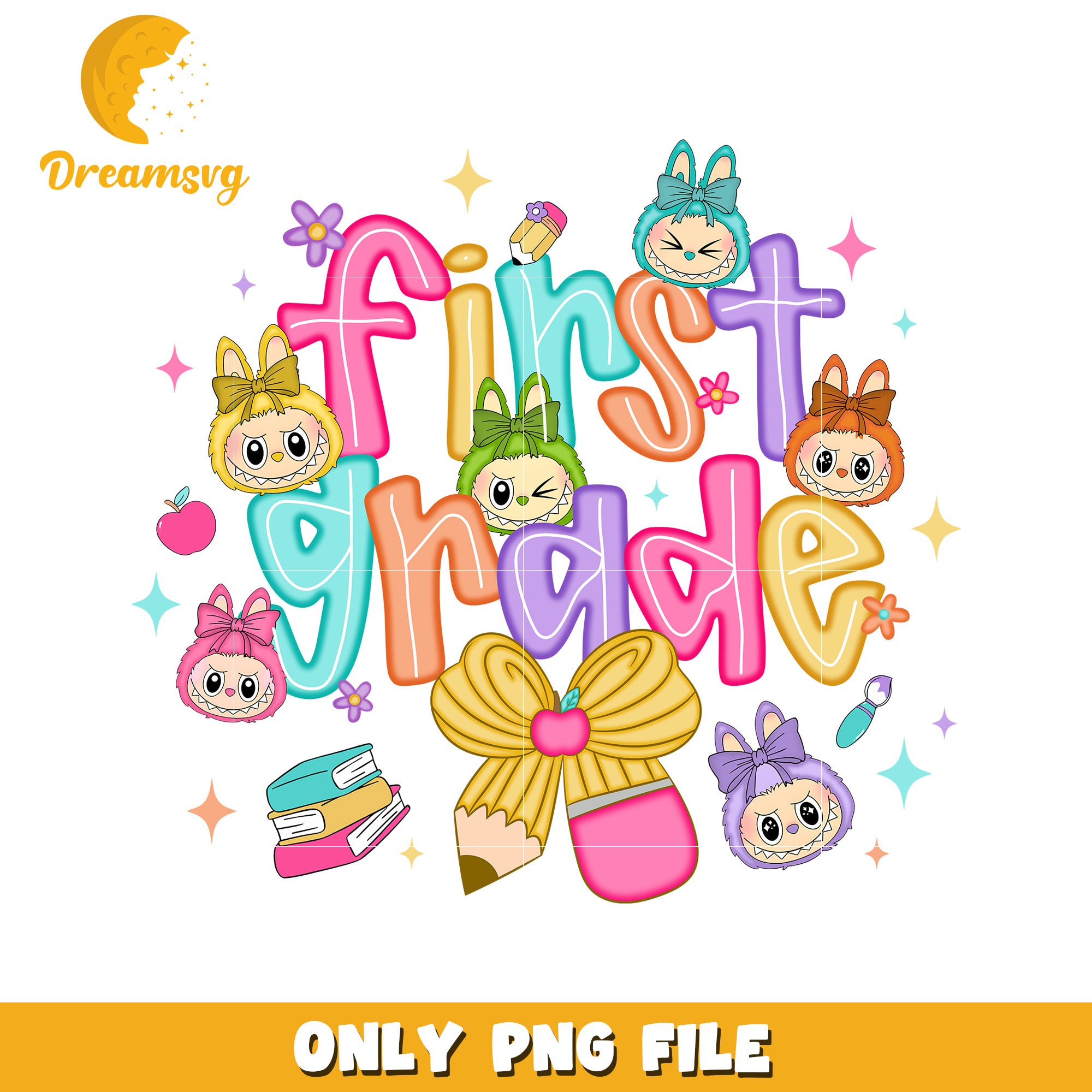 First grade labubu png, popmart laubu png, cute labubu toys png