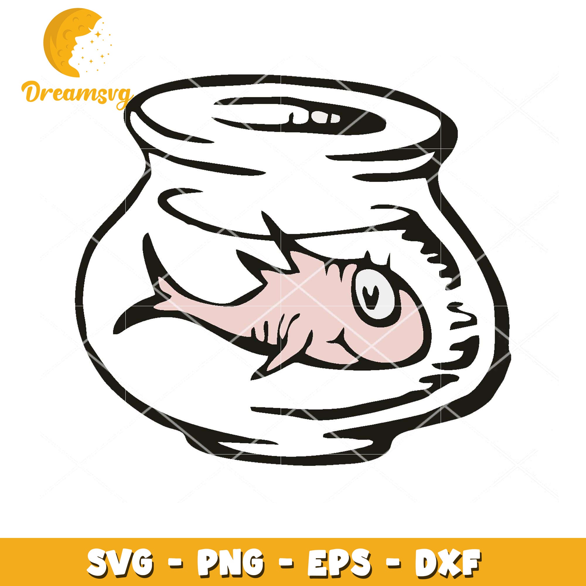 Fish in a Bowl SVG Cut File