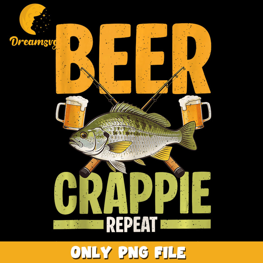 Fishing Crappie PNG, Beer Lover Design, Outdoor Fun PNG