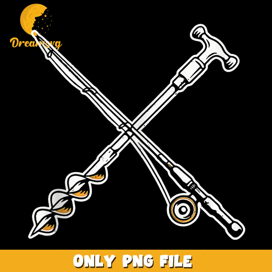 Fishing Tools PNG, Outdoor Adventure, Fun Design PNG