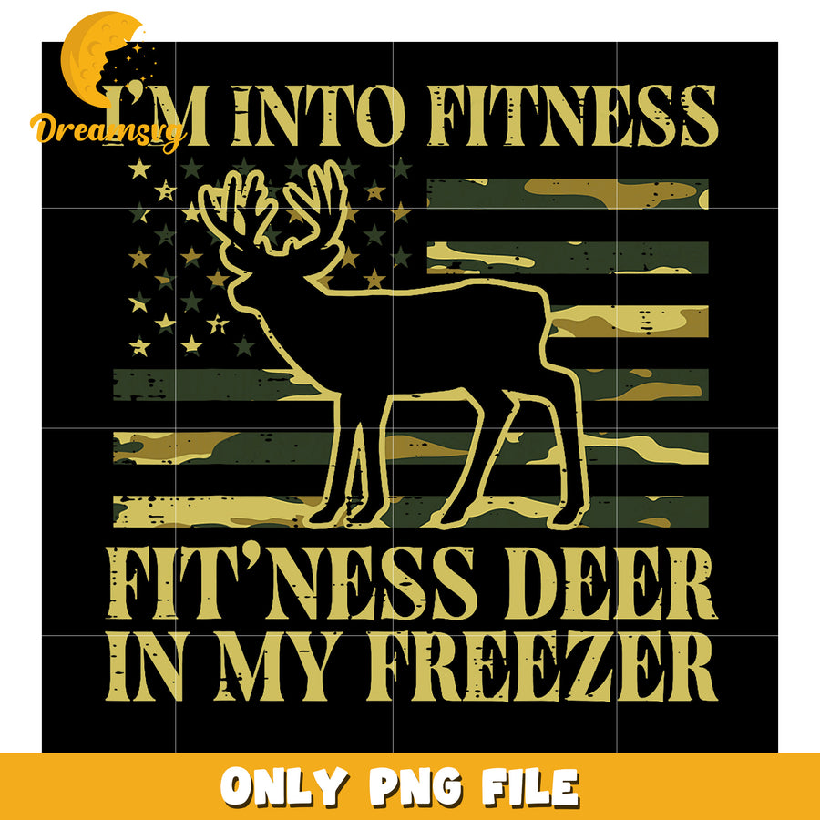Fitness Deer Camo PNG Sublimation