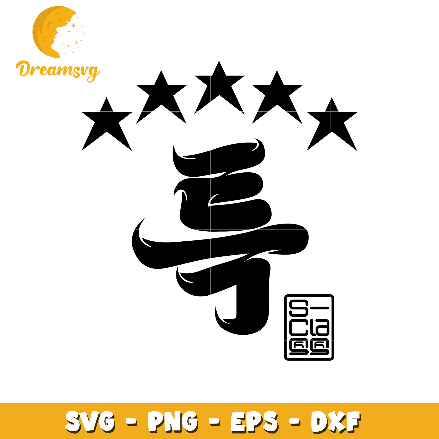 Five Star SVG Hair Salon Logo Design