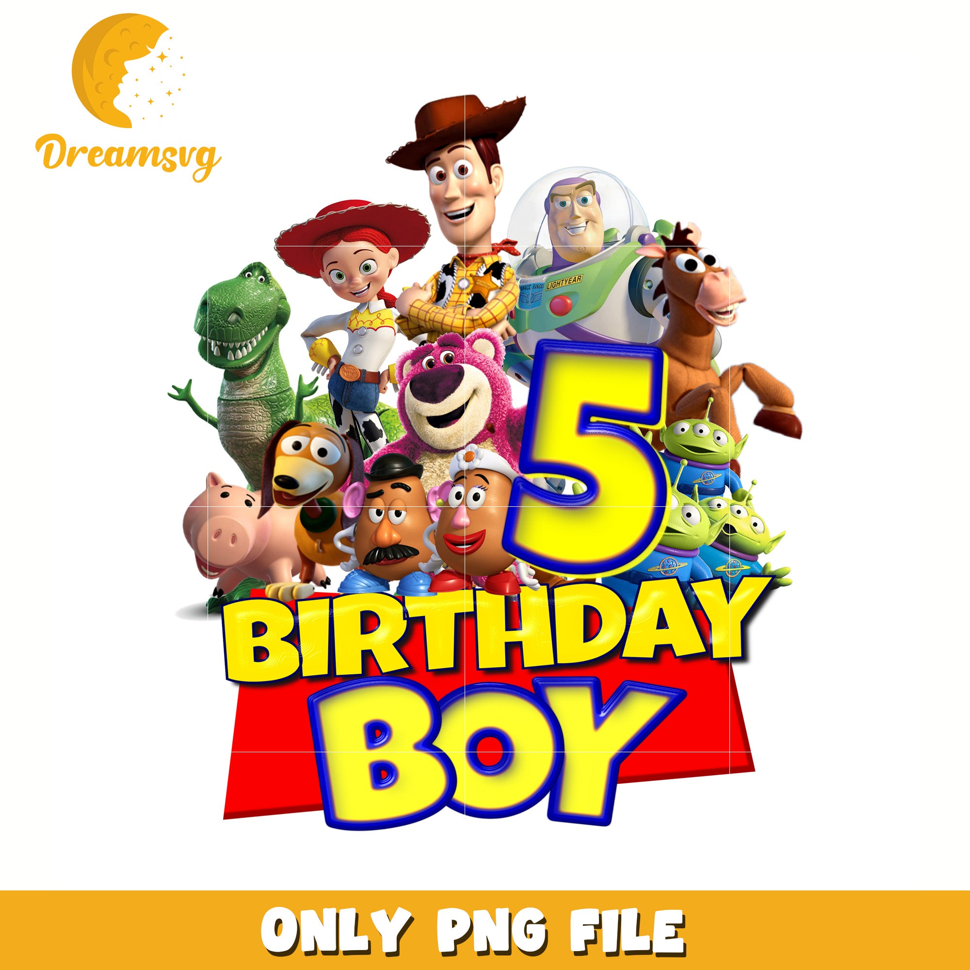 Five birthday boy png, toy story png, toys story movies png