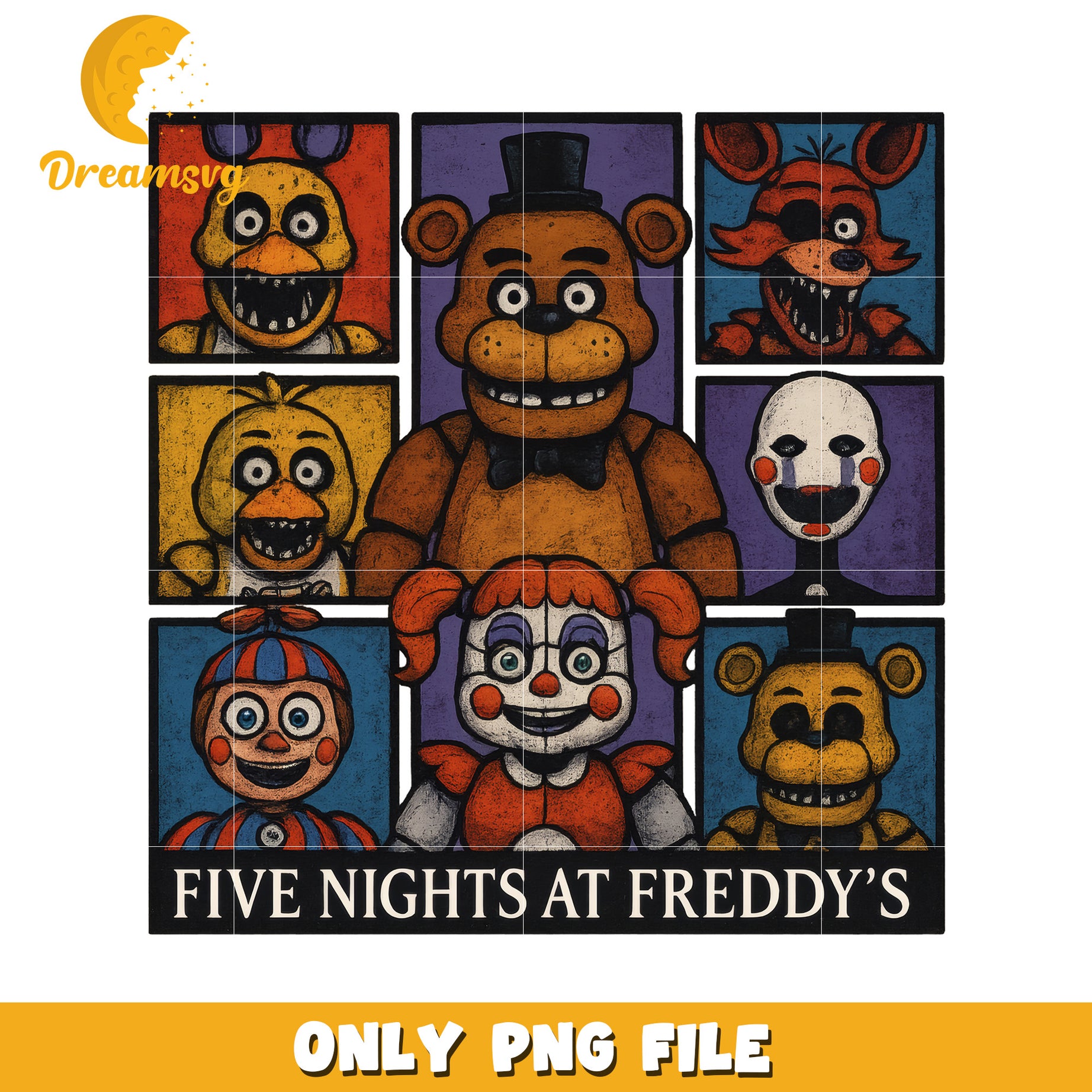 Five nights at freddy's characters design png, halloween costumes png, halloween movies png