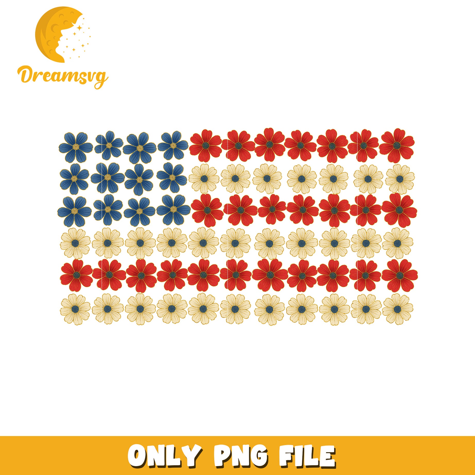 Flag flower png, patriotic flower png, usa flag flower png