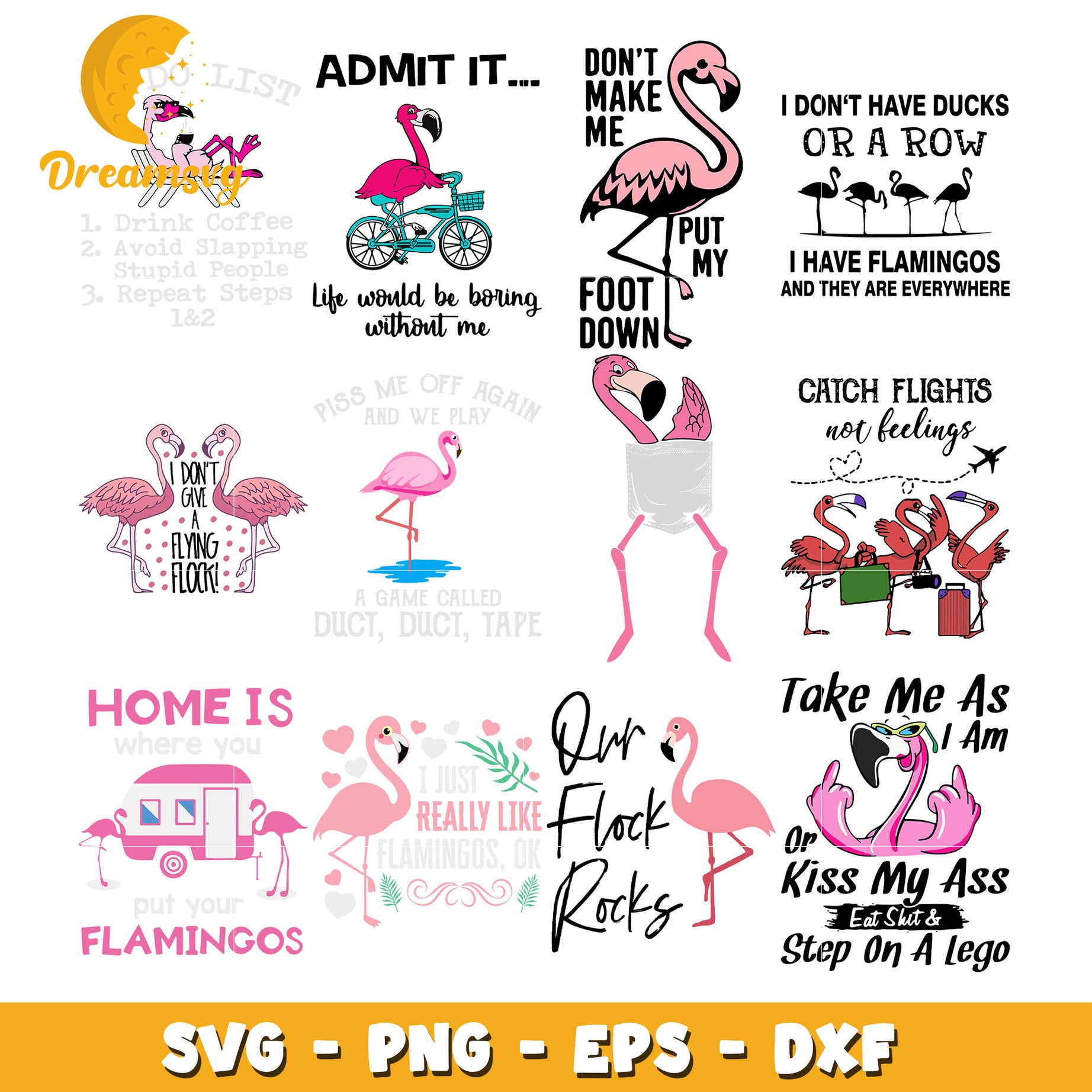 Home is where you put your flamingos bundle svg, flamingos svg