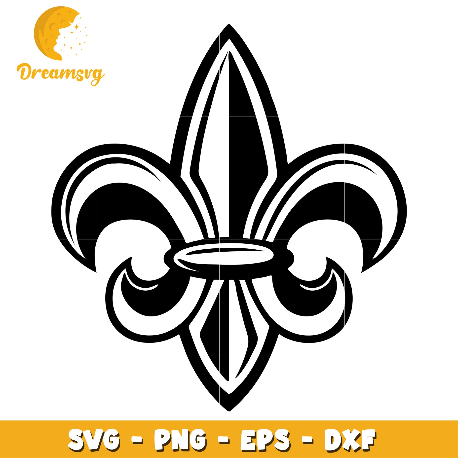 Fleur De Lis SVG Cut File PNG EPS DXF