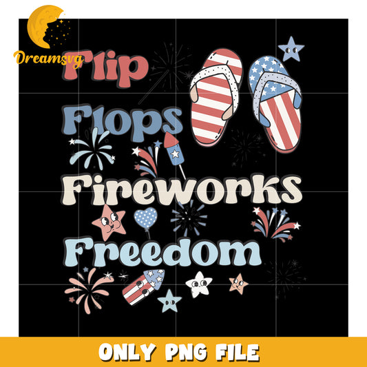 Flip flop fireworks png, summer celebration png, beach party png