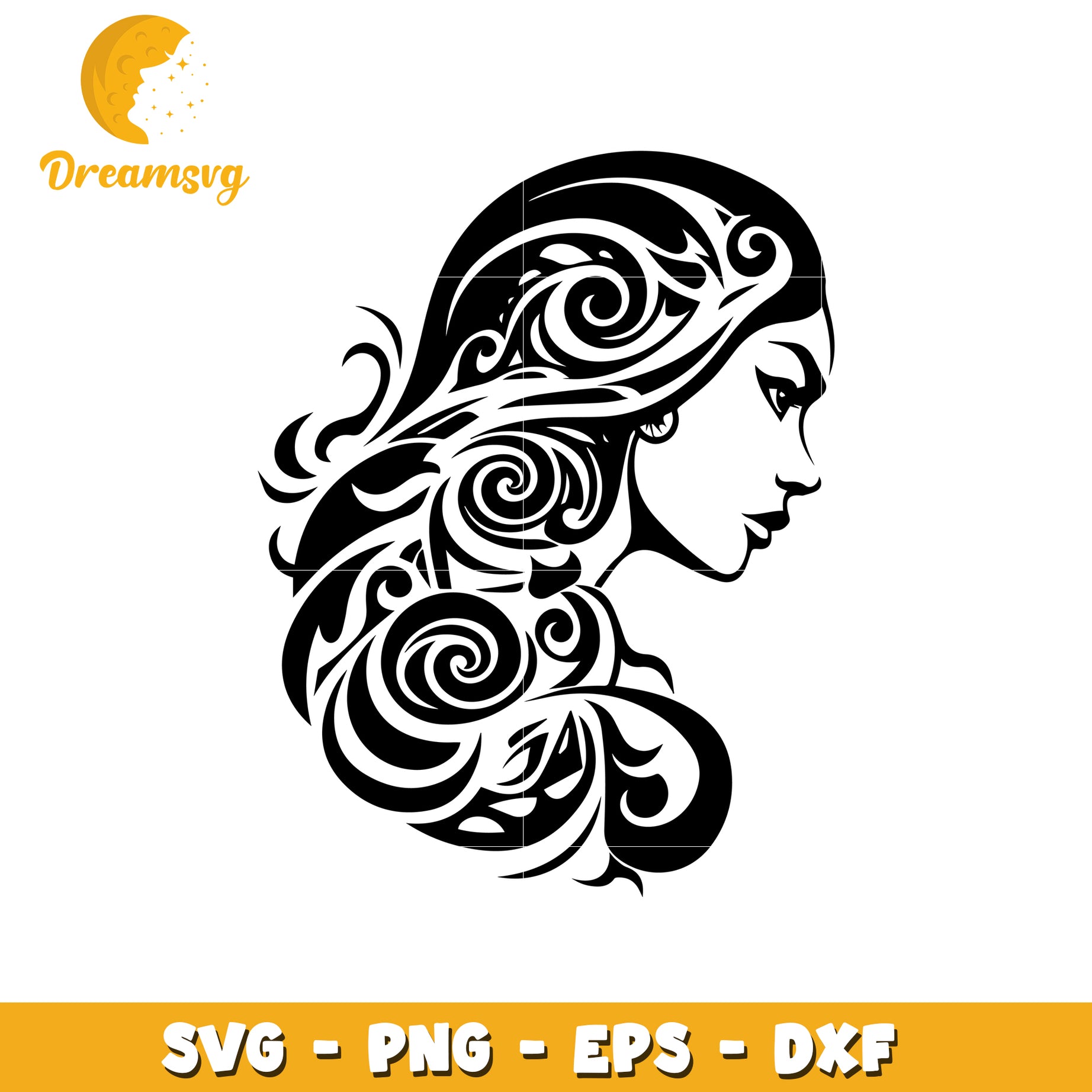 Floral Woman SVG Cut File