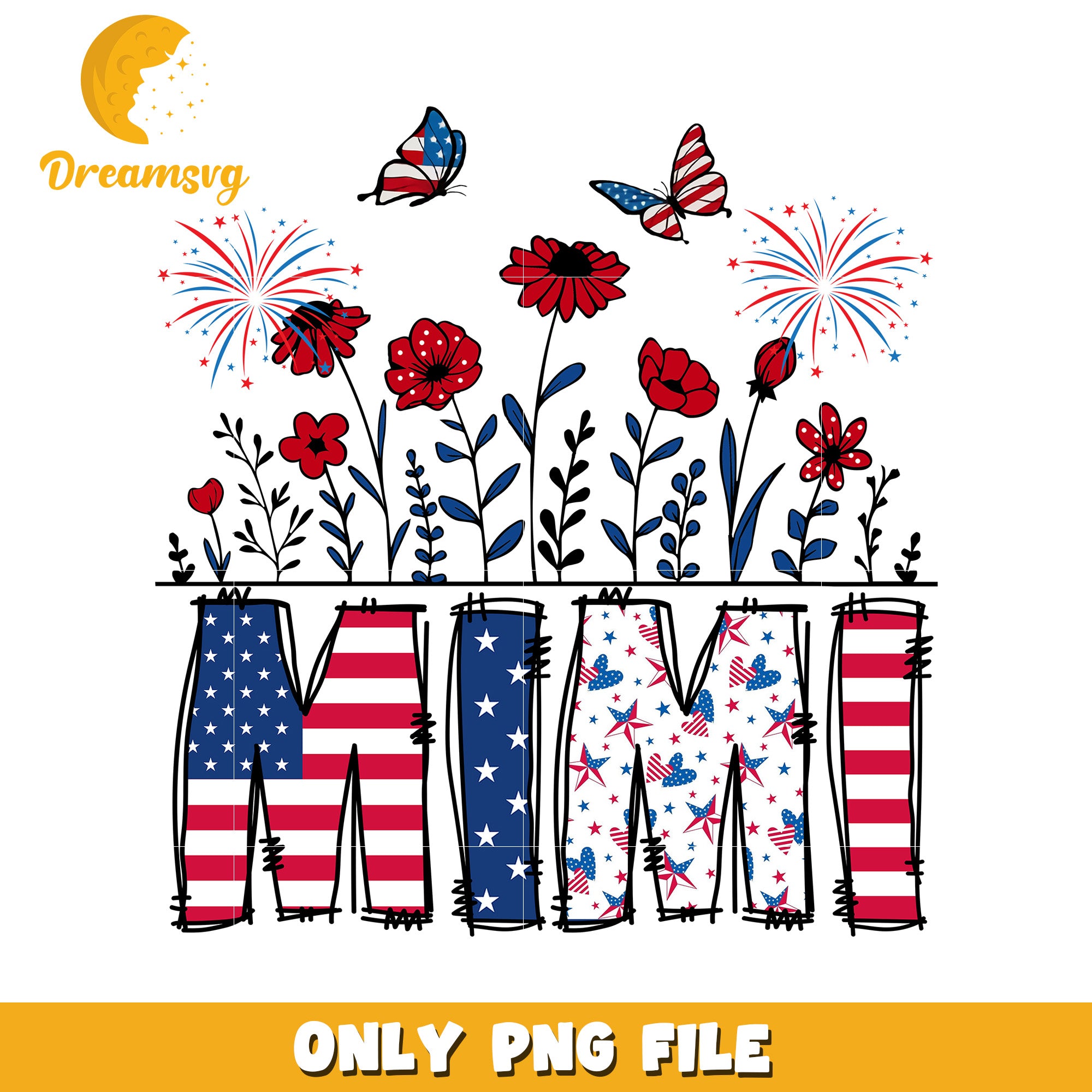 Floral mimi png, mimi design png, flower pattern png