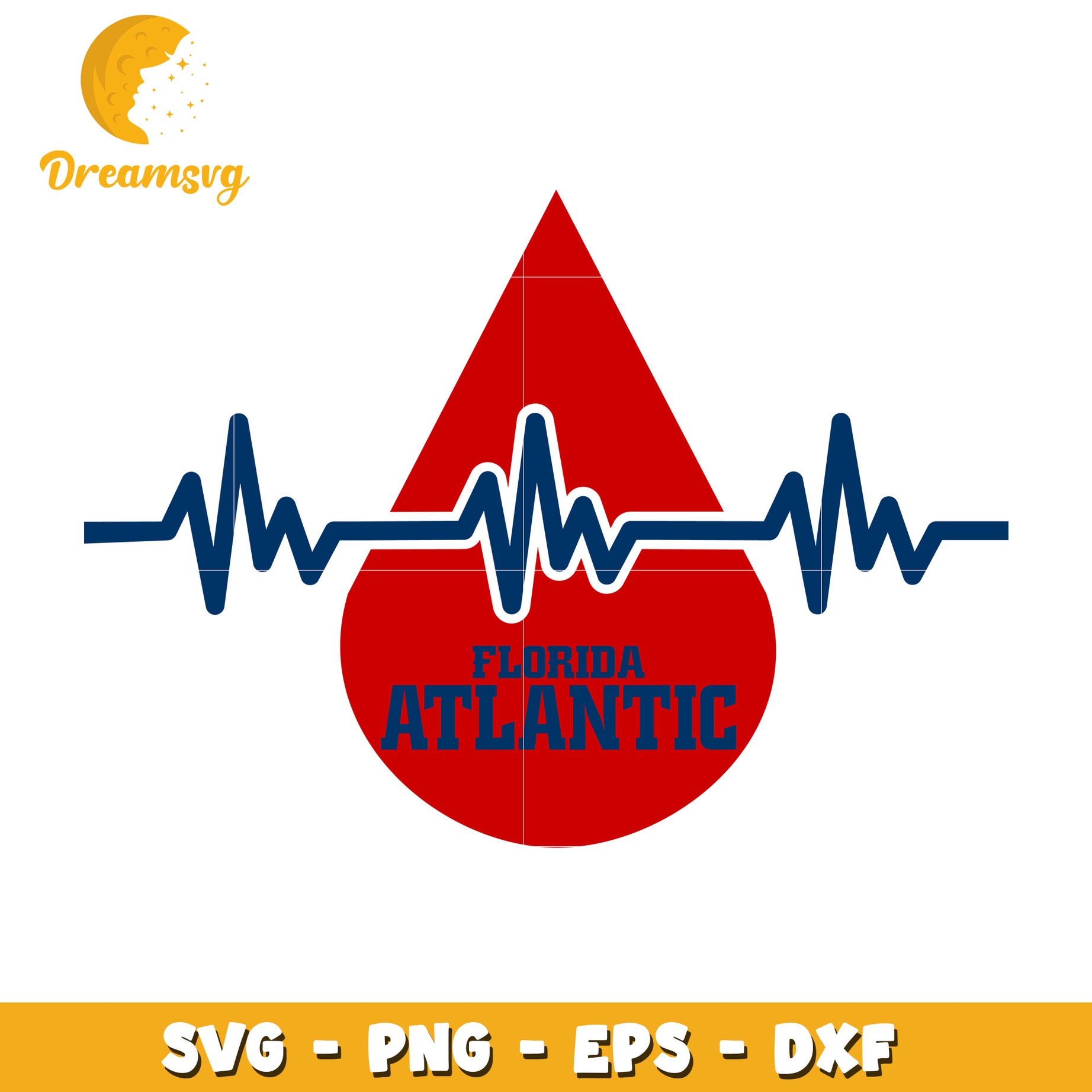 Florida Atlantic Blood Drop SVG PNG EPS DXF