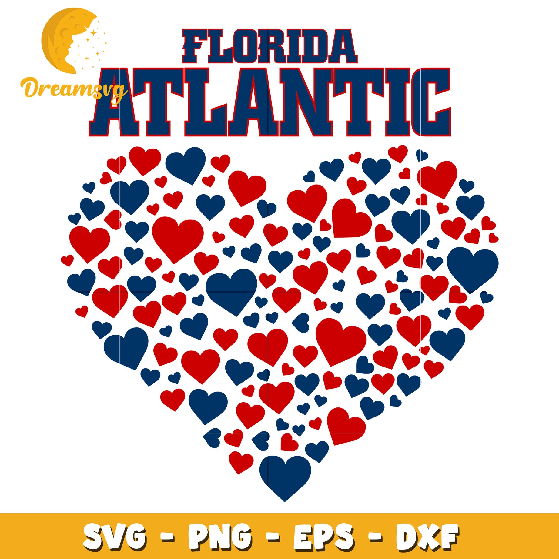 Florida Atlantic Heart SVG Cut File