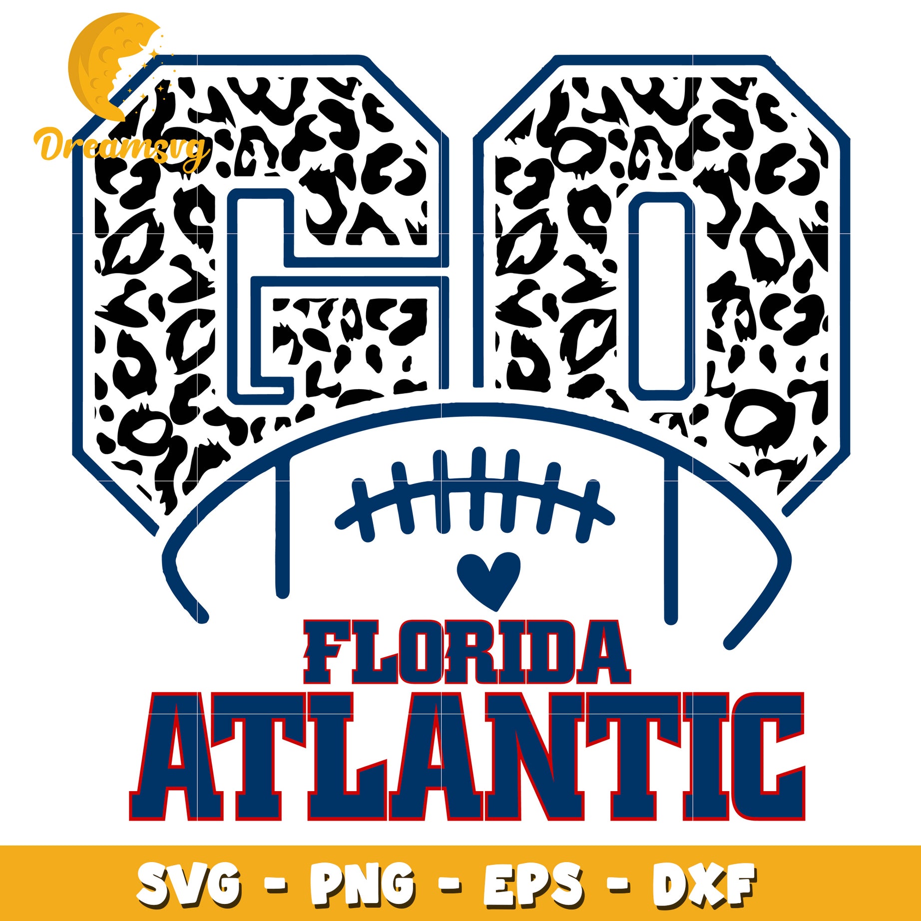 Florida Atlantic Leopard Football SVG