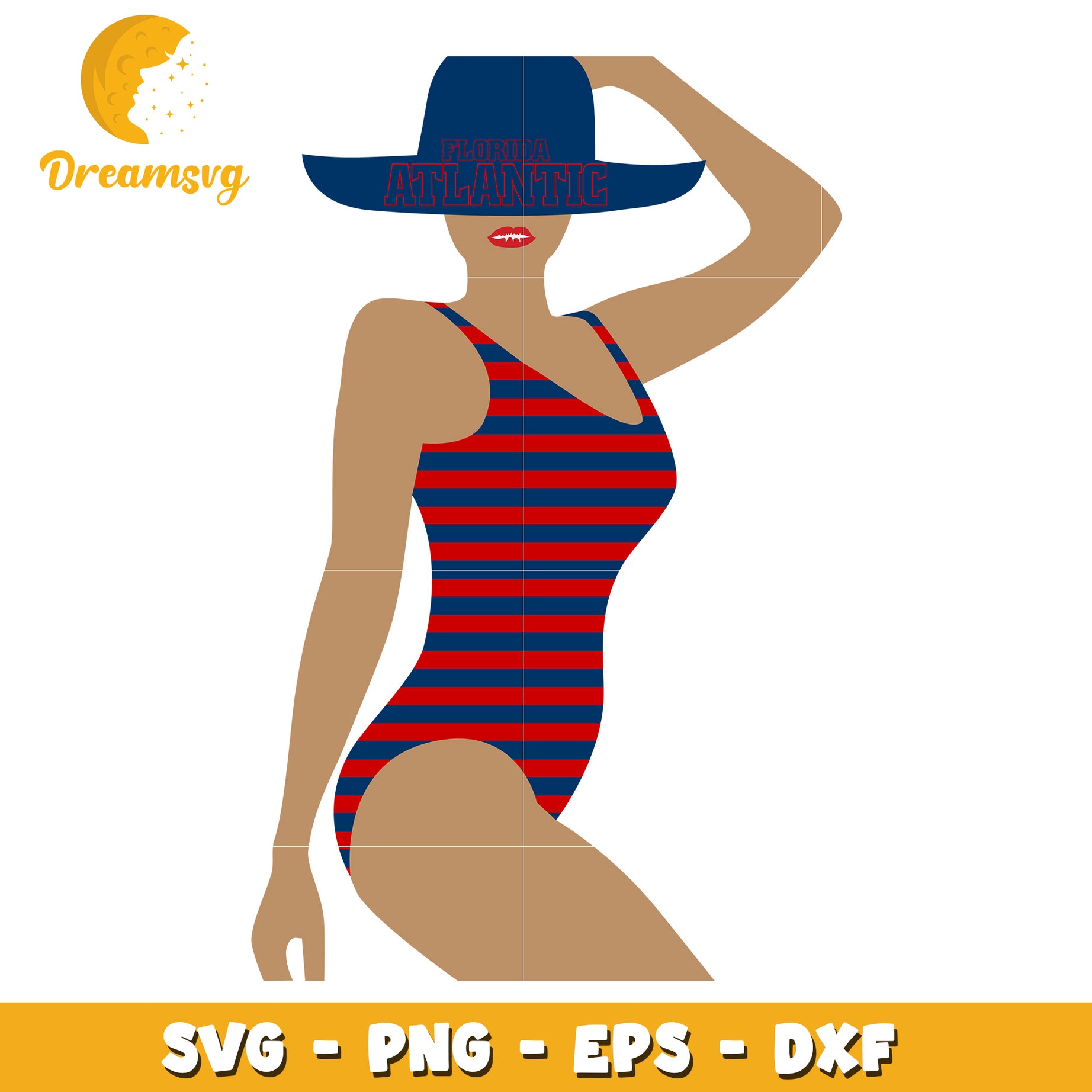 Florida Atlantic Swimsuit SVG Cut File