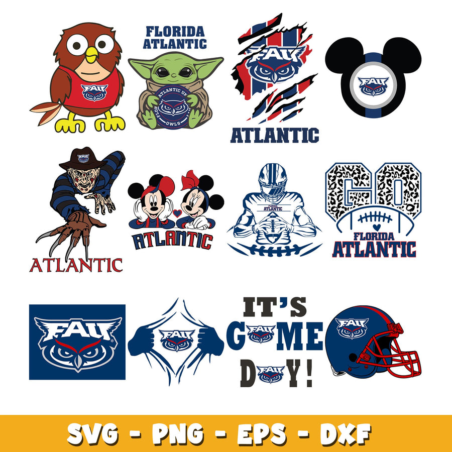 Florida Atlantic Bundle svg, Florida Atlantic logo svg, ncaa svg 