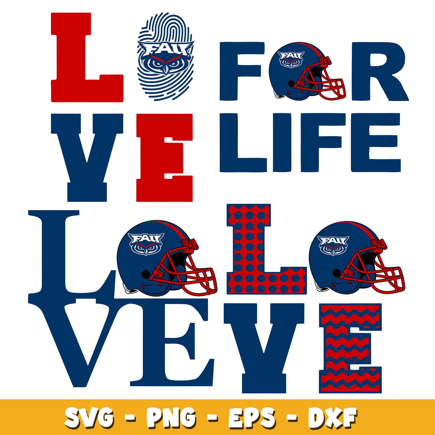 love Florida Atlantic Bundle svg, Florida Atlantic logo svg, ncaa svg 