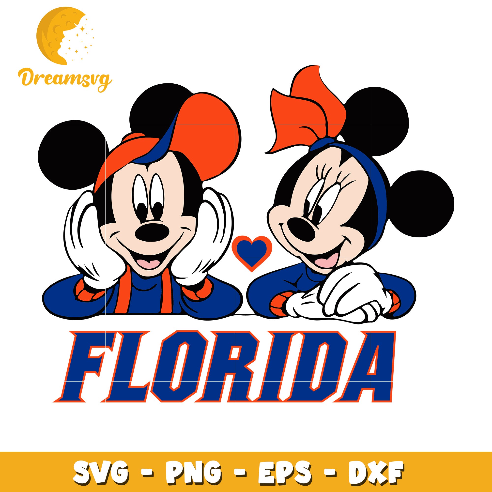 Florida Gators Mickey Minnie SVG PNG