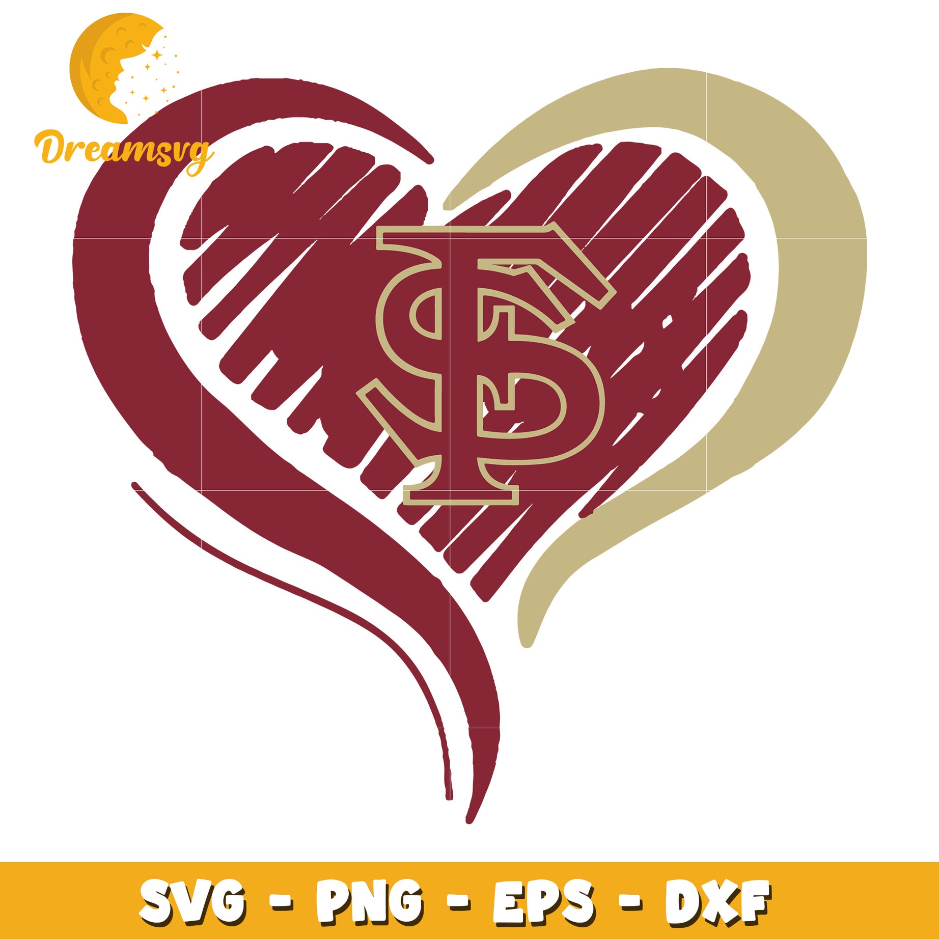 Florida State Heart SVG PNG EPS DXF