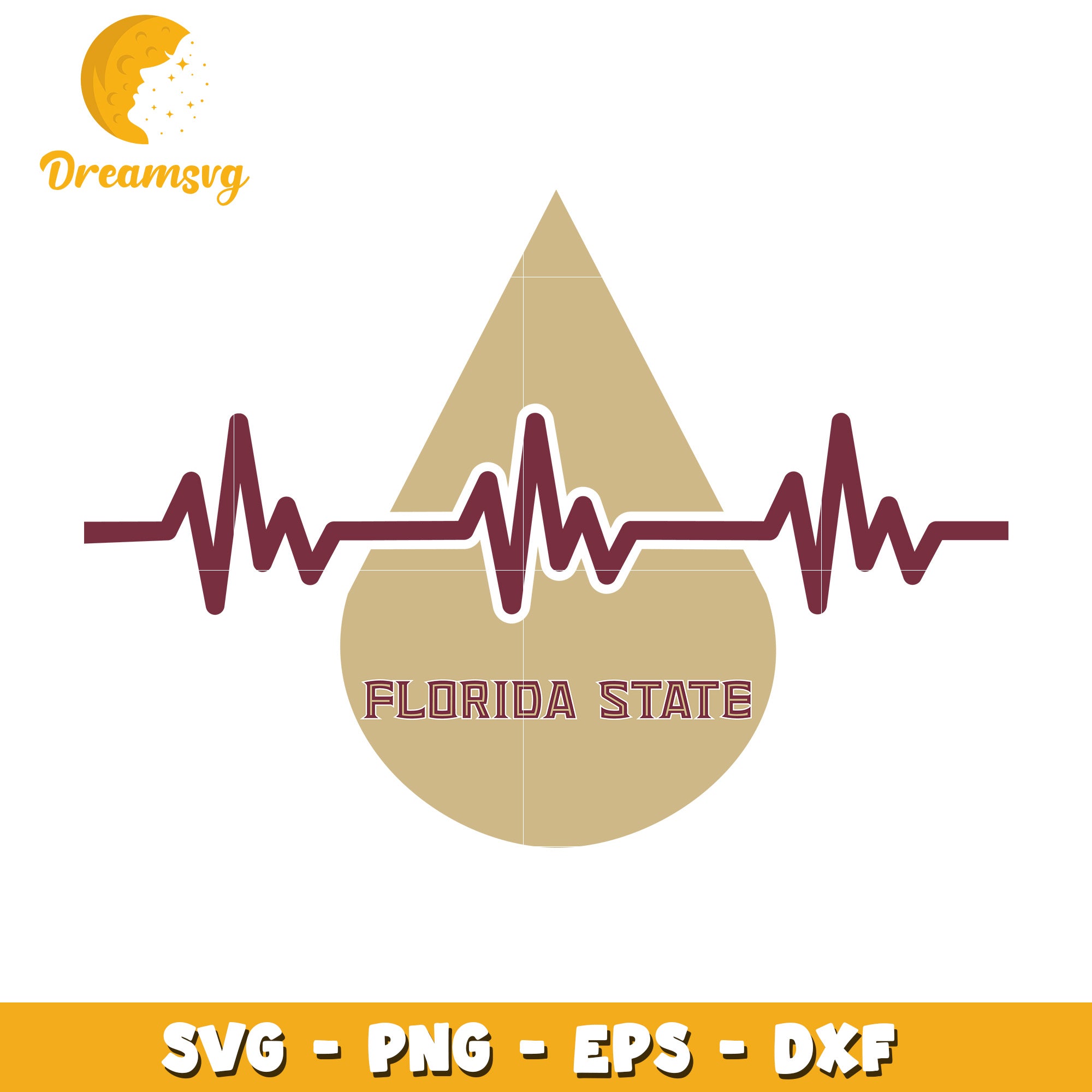 Florida State Heartbeat SVG Design for Crafting Projects