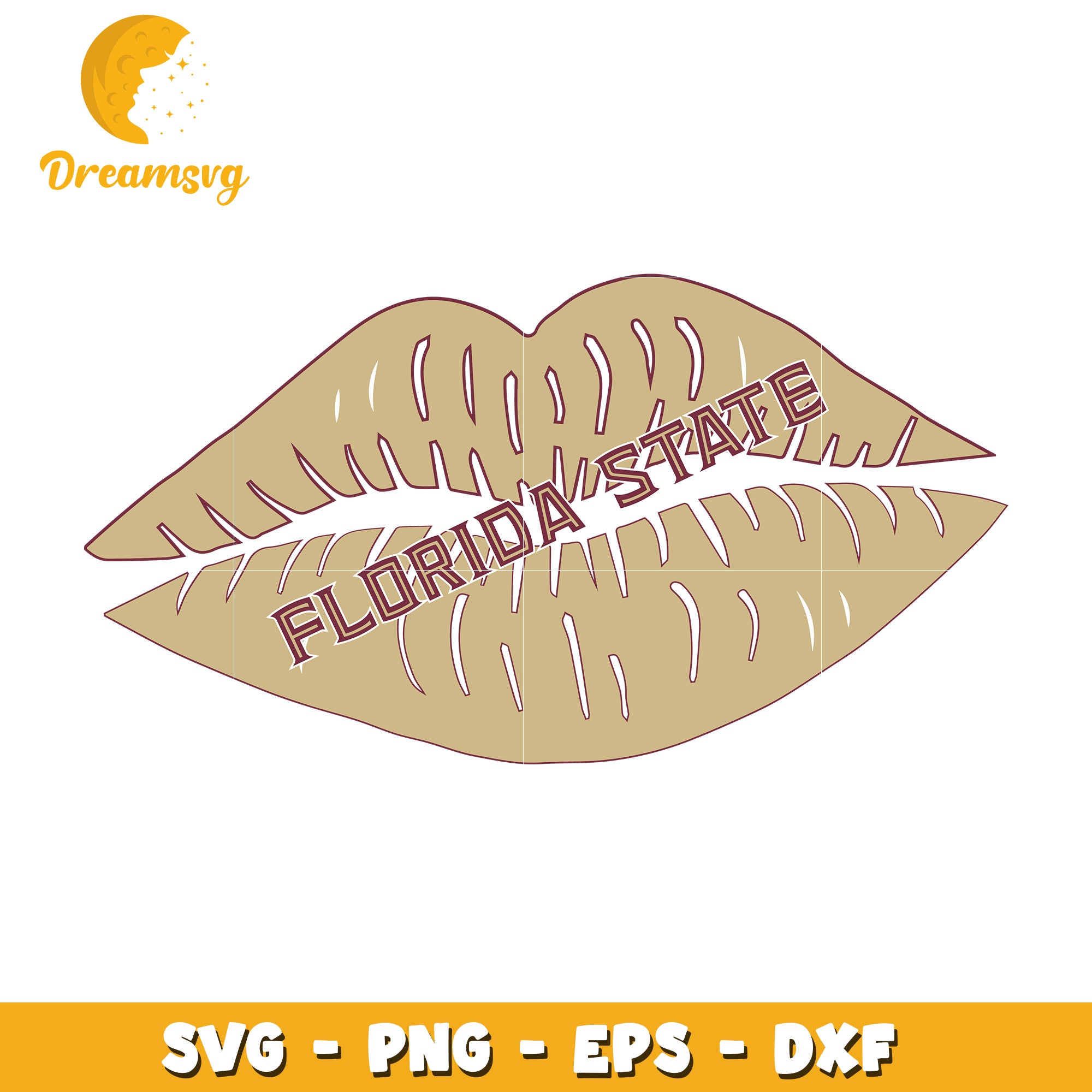 Florida State Lips SVG Cut File