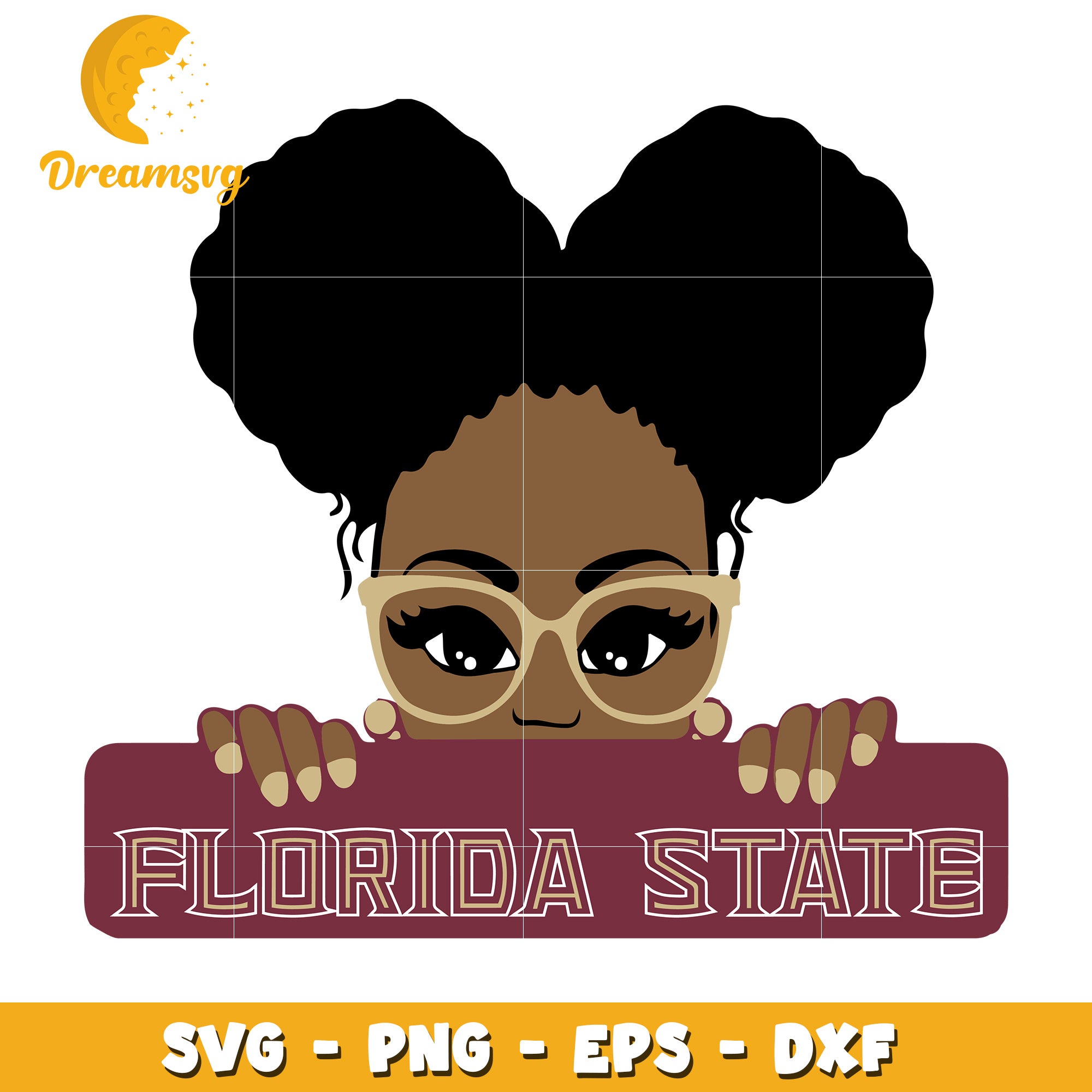 Florida State SVG Cut File Black Girl Magic