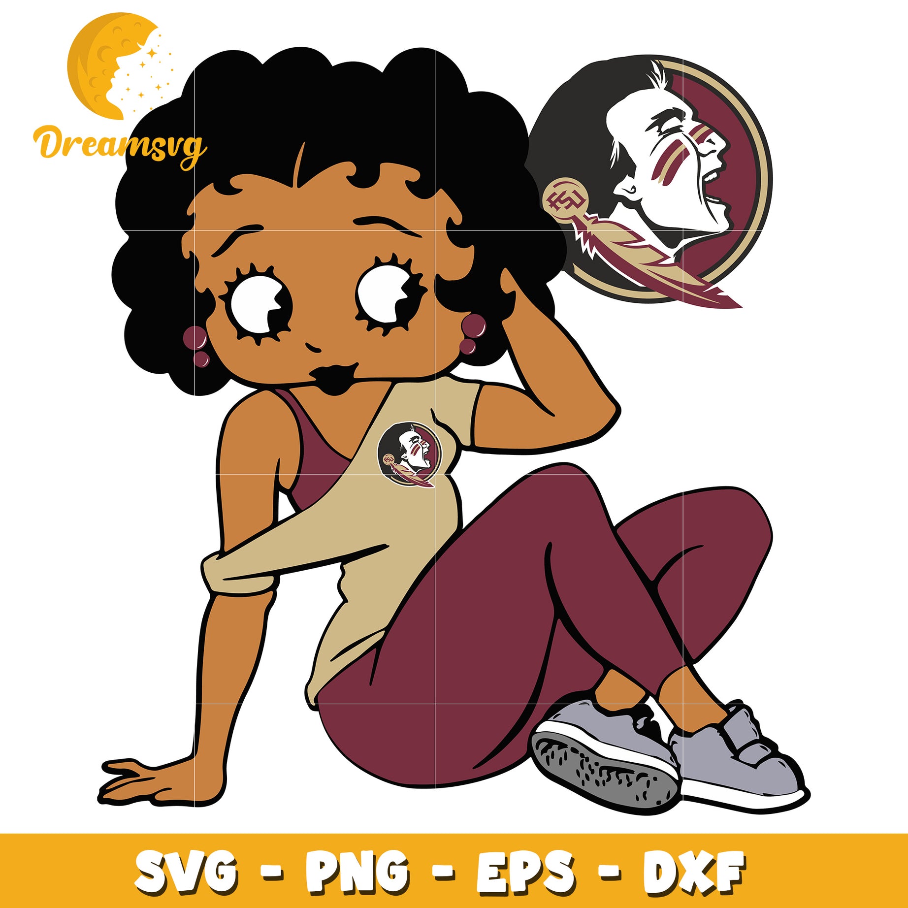 Florida State Seminoles Betty Boop SVG