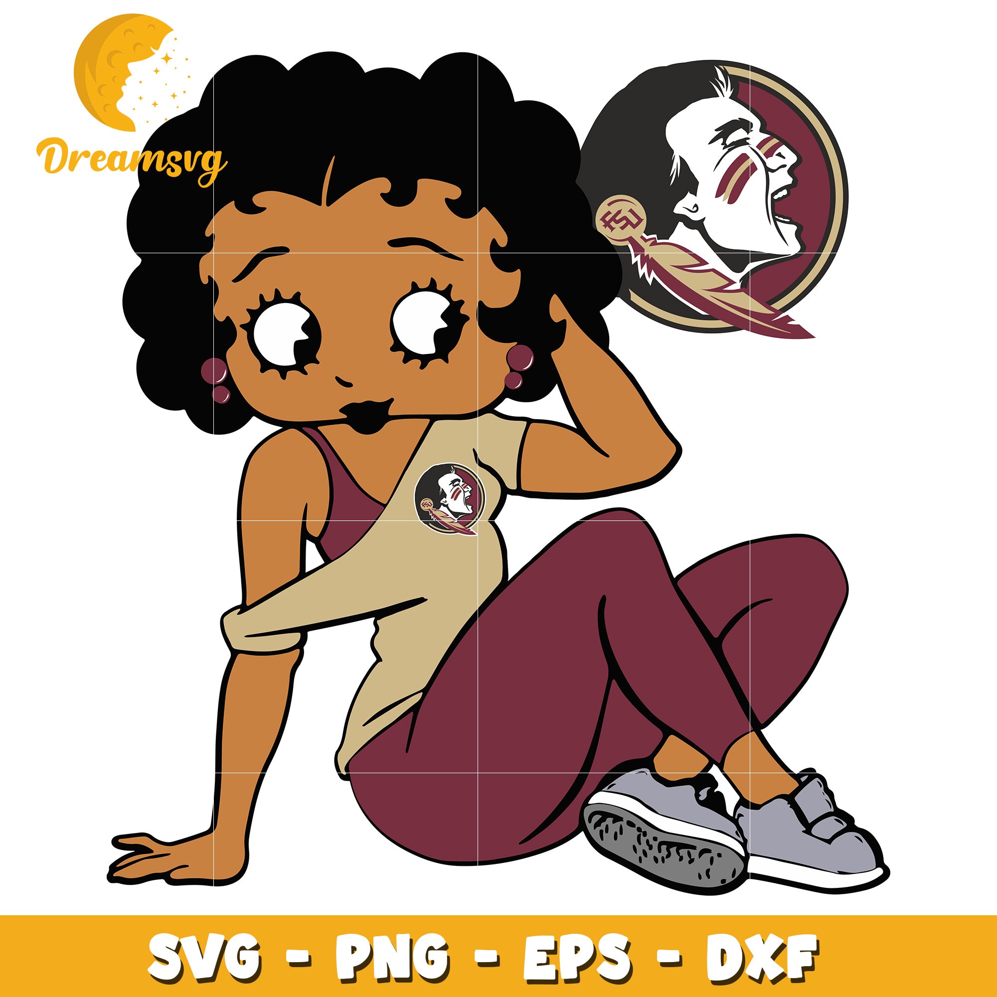 Florida State Seminoles Betty Boop SVG