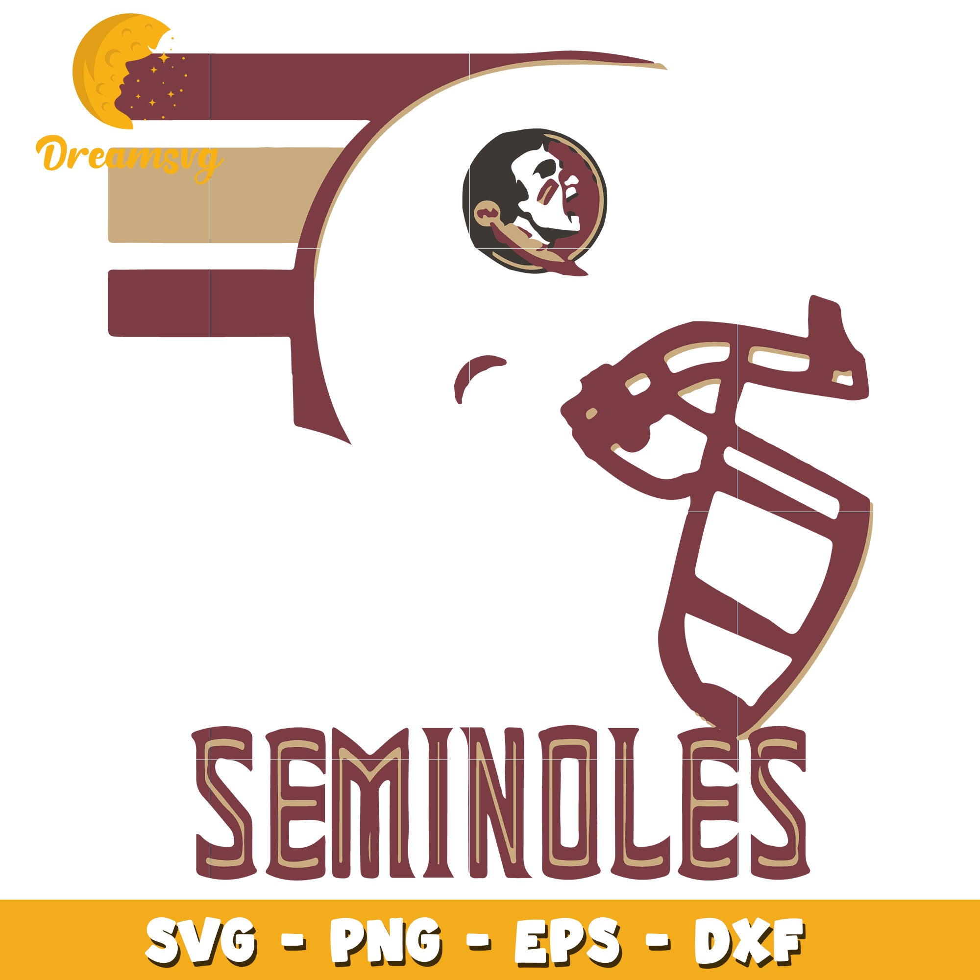 Florida State Seminoles Helmet SVG PNG EPS DXF