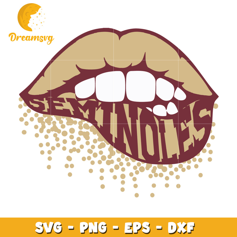 Florida State Seminoles Lip SVG Graphic for Cutting Machines